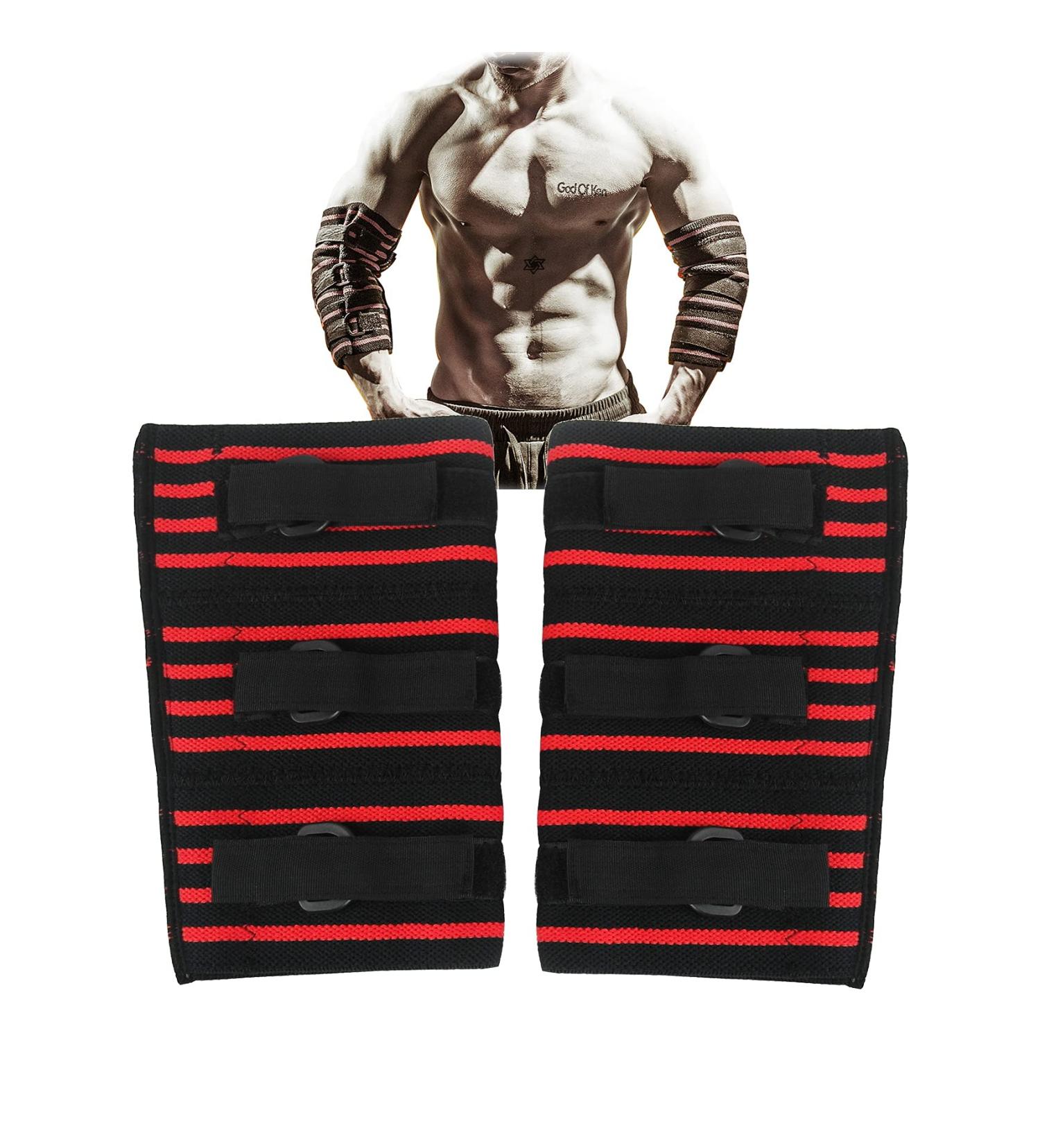 Elbow Sleeves for Weight Lifting | Compression Brace Support for Powerlifting & Tendonitis | X-Large Gym Sleeve Pair - Buy Online on GoSupps.com