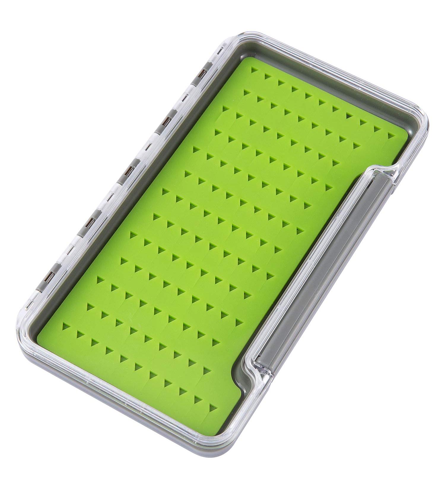 Bassdash Waterproof Fly Box - Single/Double Sided Fishing Flies Storage - Silicone Slits Insert - 7.4x4.1x0.7 - Type 8-12 - Buy Online on GoSupps.com