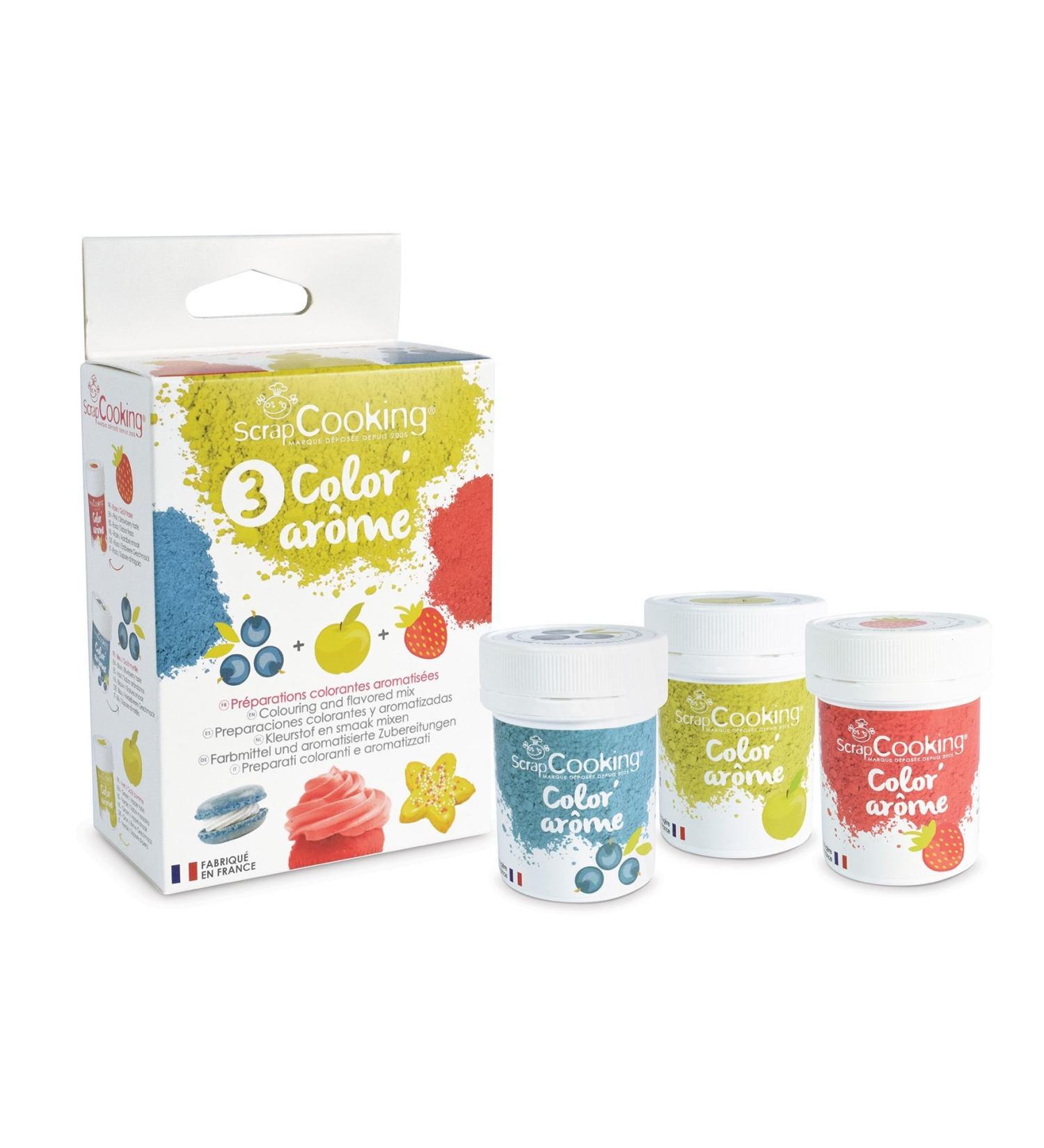 3 Dyes Food Flavours - Strawberry-Apple-Blueberry