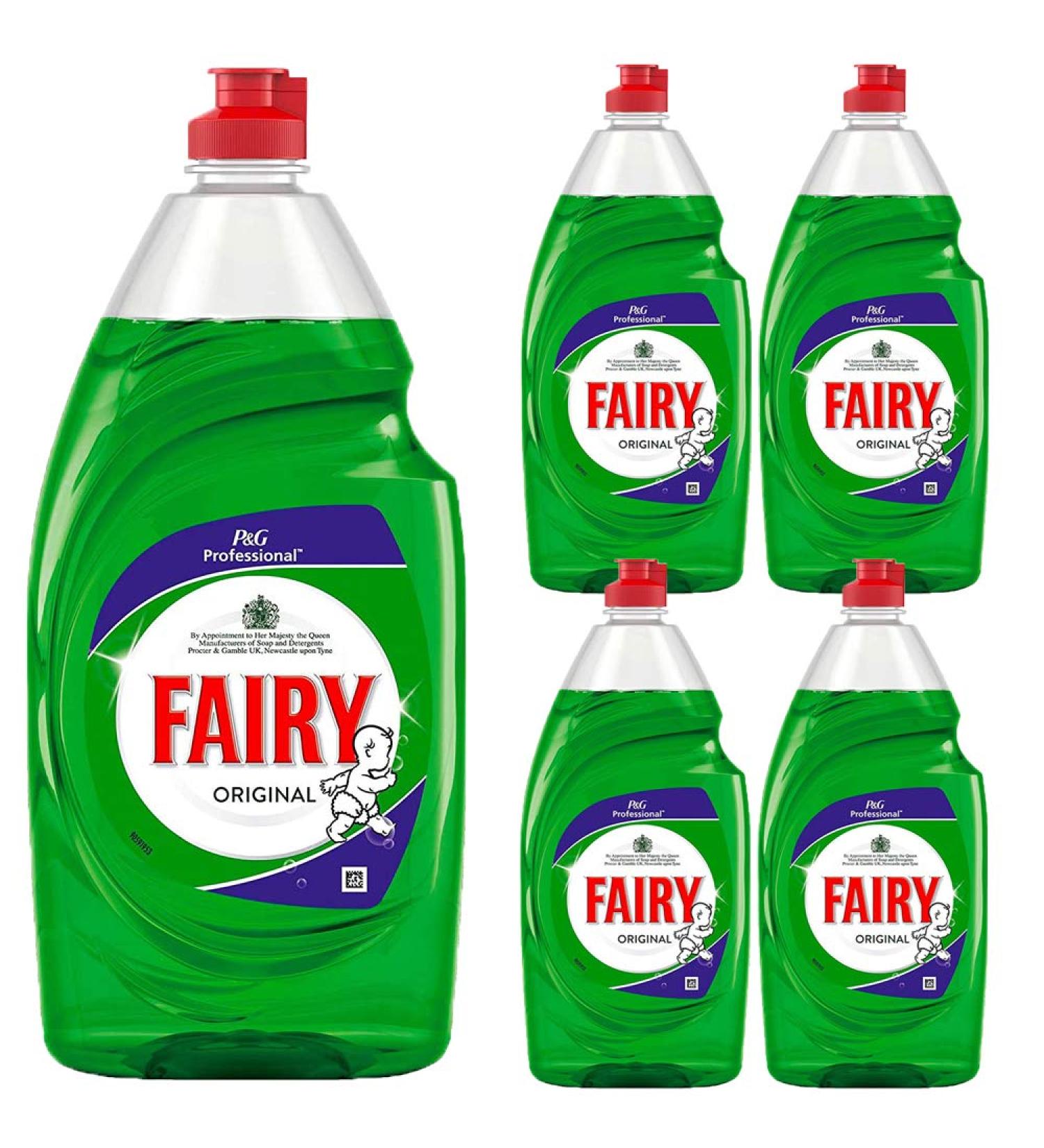 5 x Washing Up Dishwashing Liquid Original Green 900 ml Quality