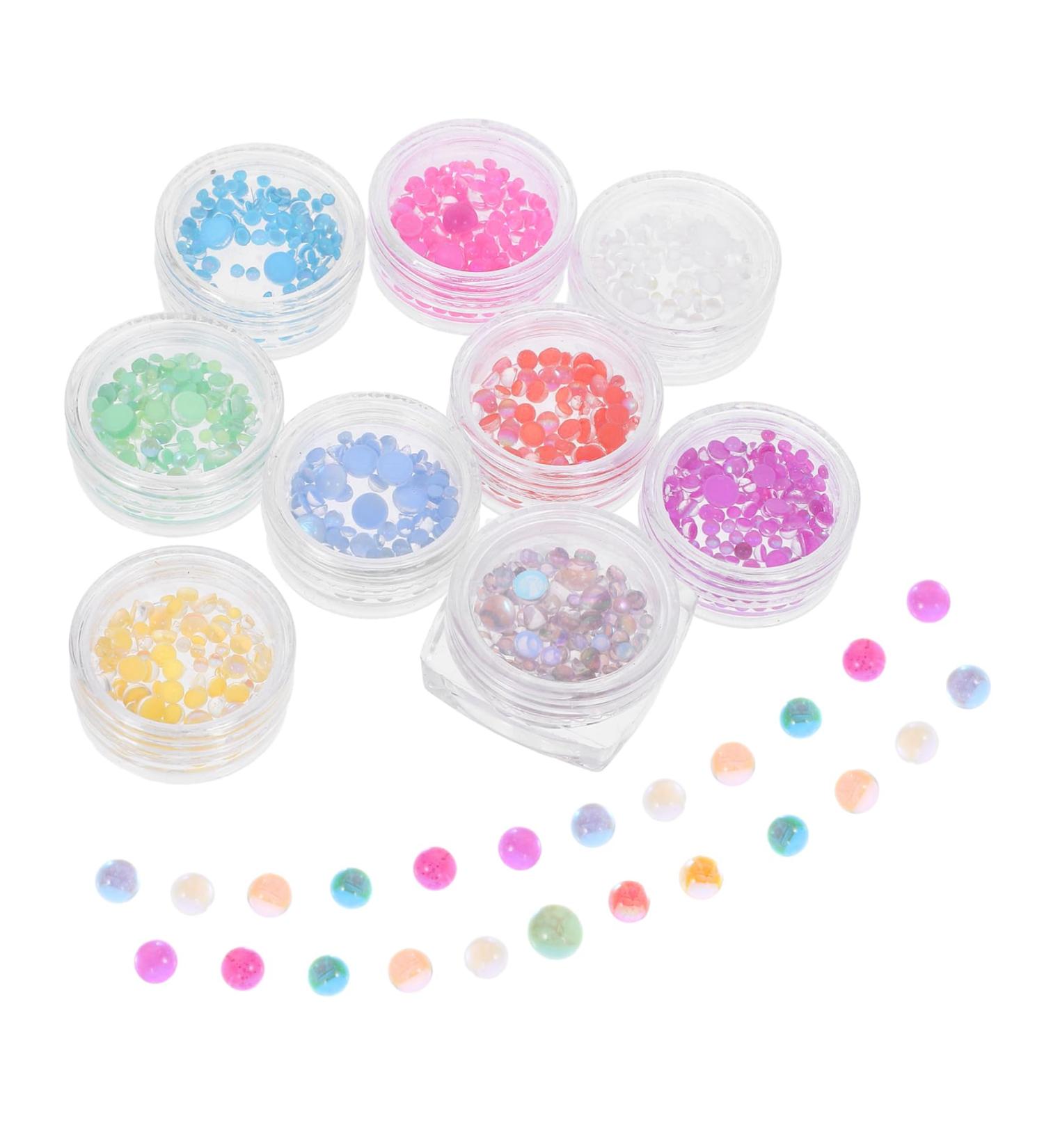 VINTORKY 9 Boxes Nail Decoration Jewelry Nail Beads Small Beads Nail Art Beads Kit Mini Beads Gems for Nails Jewels for Nails Gemstones for Nails Beads for Makeup Candy Glass Decorations - Buy Online on GoSupps.com
