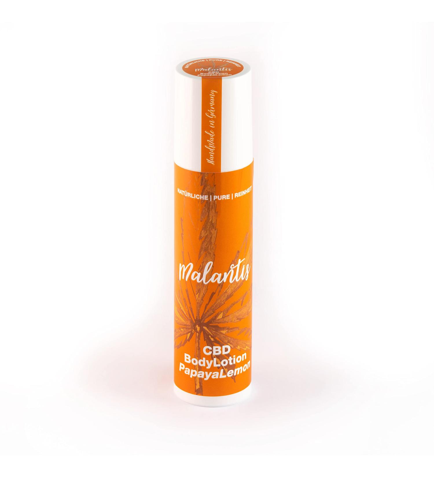 Malantis Body Lotion Papaya Lemon 200ml | Moisturizing Shea Butter Panthenol & Aloe Vera | 100% Handmade Natural Cosmetics - Shop Now! - Buy Online on GoSupps.com