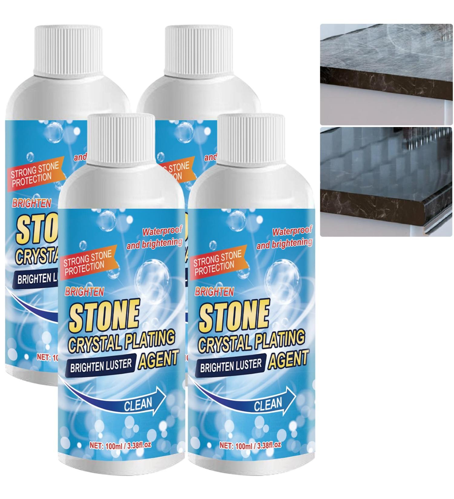 Stone Crystal Plating Agent Stone Stain Remover Cleaner Stone Polishing and Coating Agent Granite Quartz Cleaner Countertop Marble Polish Stone Care Nano Crystal Coating Agent for Tile (4Pcs) - Buy Online on GoSupps.com