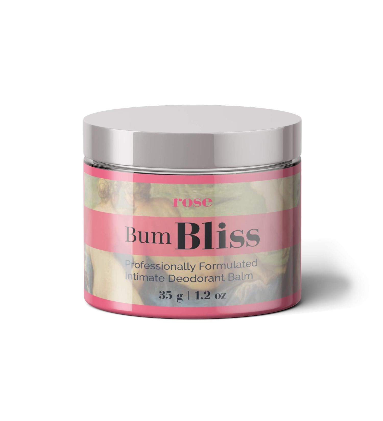 Bum Bliss Intimate Deodorant Balm -(Rose) Odor Neutralizer for your Bum Privates & Armpits - No Peroxide No Rinse Gentle Leave-In Formula that Works Instantly - For Fans of Comfort - Buy Online on GoSupps.com