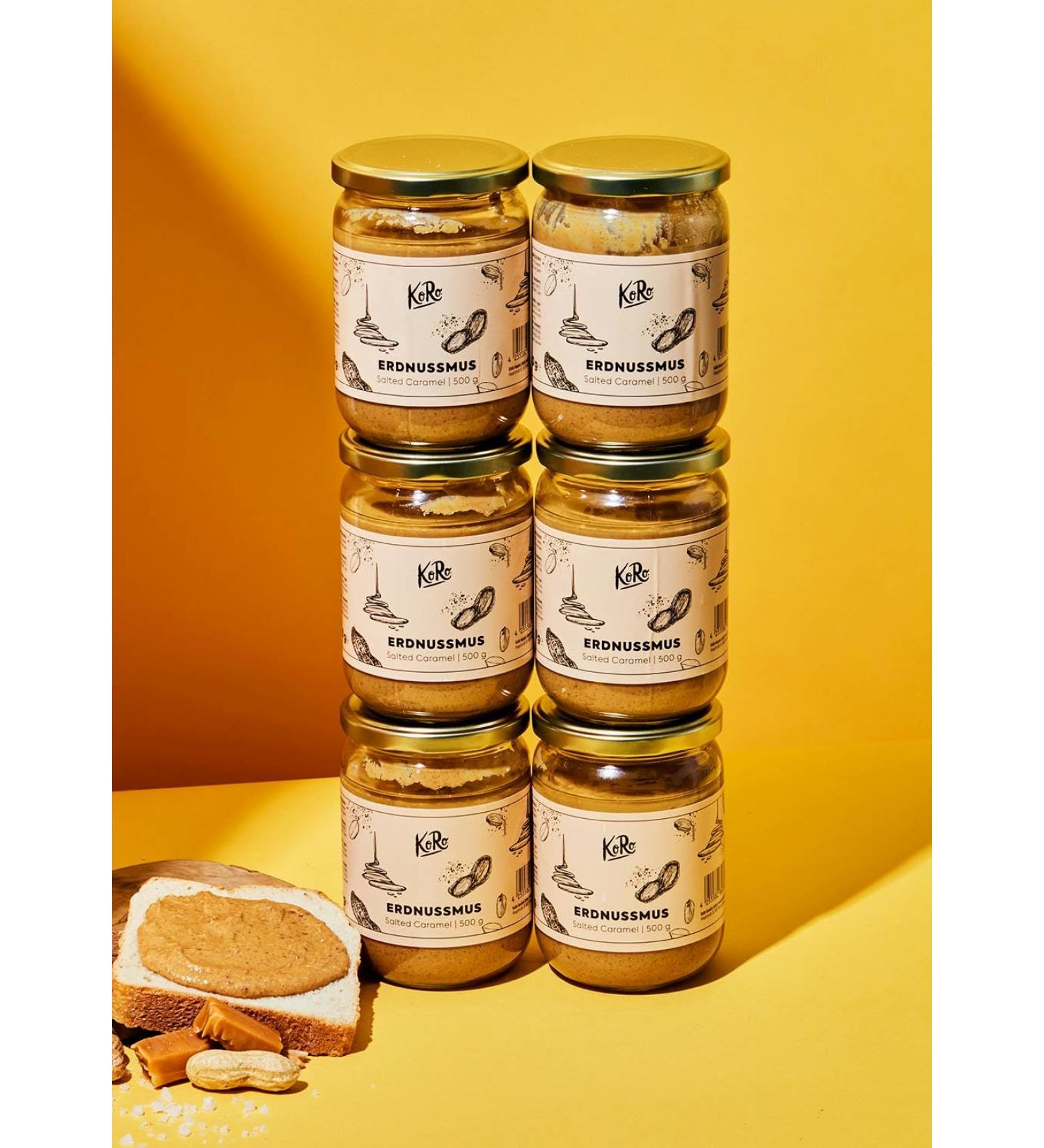 KoRo - Salted Caramel Peanut Puree 500g - Sweet-Salty Flavour - Rich in Fiber - Smooth - Buy Online on GoSupps.com