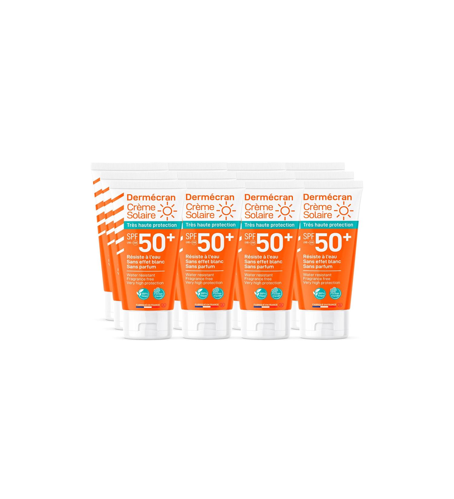 SORIFA - Pack of 12 - Derm cran - Sunscreen SPF50+ - Face and body - Vegan & Ocean Friendly formula - Water resistant - For the whole family from 3 years old - Made in France - 50 ml tube - Buy Online on GoSupps.com