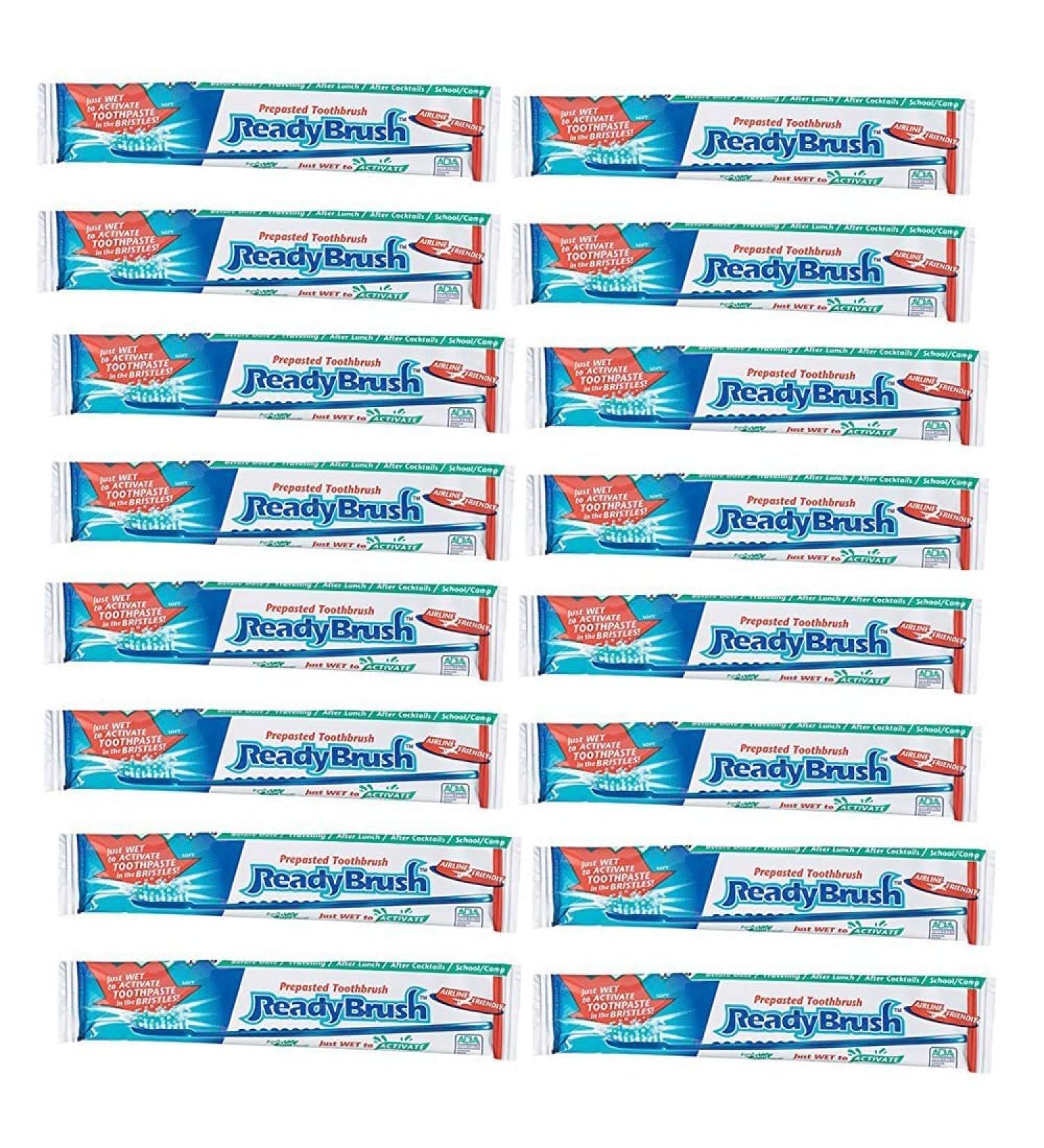 ReadyBrush Prepasted Reusable Toothbrush- 30 Pack- Made in the USA
