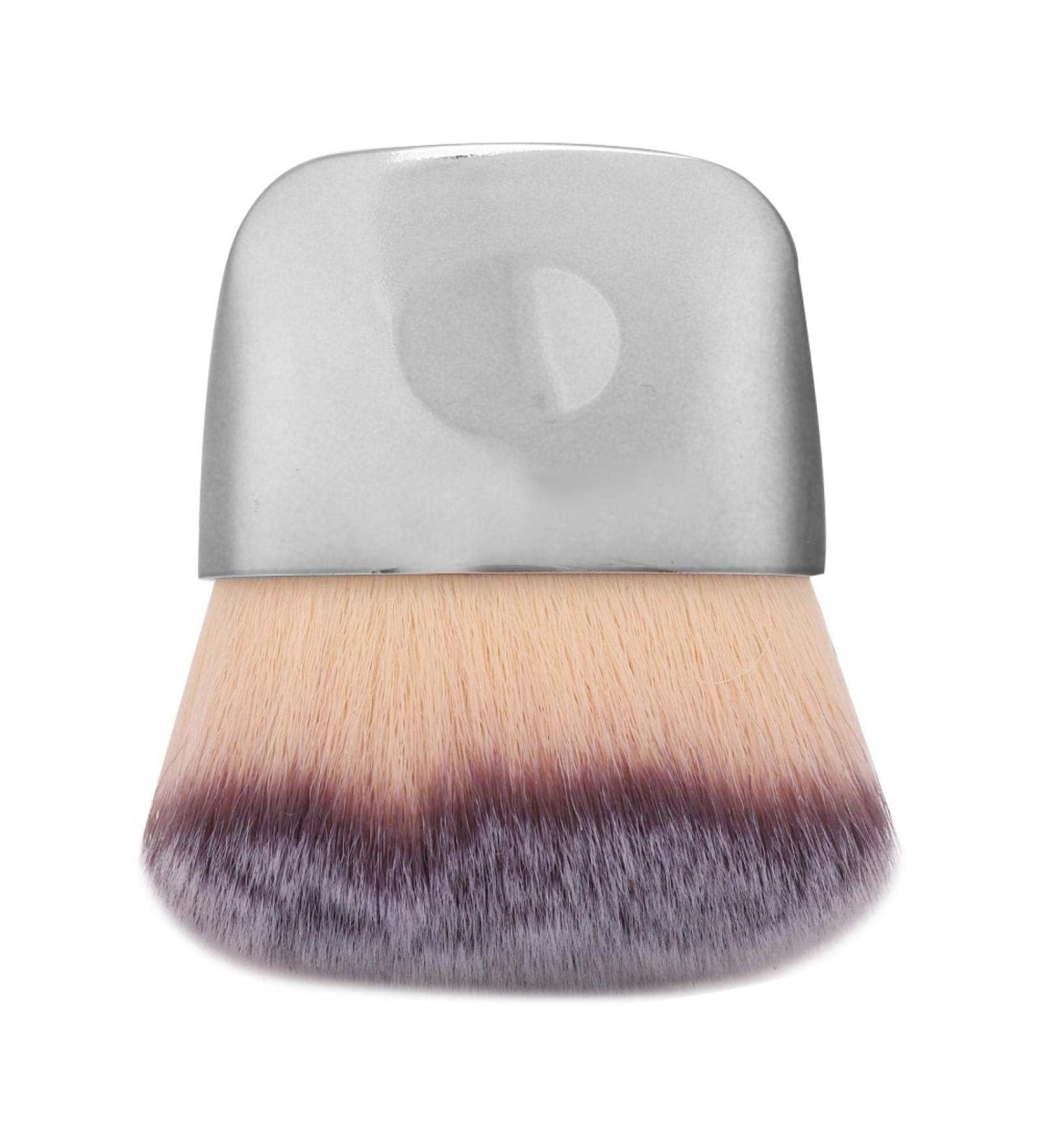 Loose Powder Brush Flat Arched Soft Fibe Mini Makeup Brush for Foundation Face Powder Blush Contour Bronzer(Silver) - Buy Online on GoSupps.com