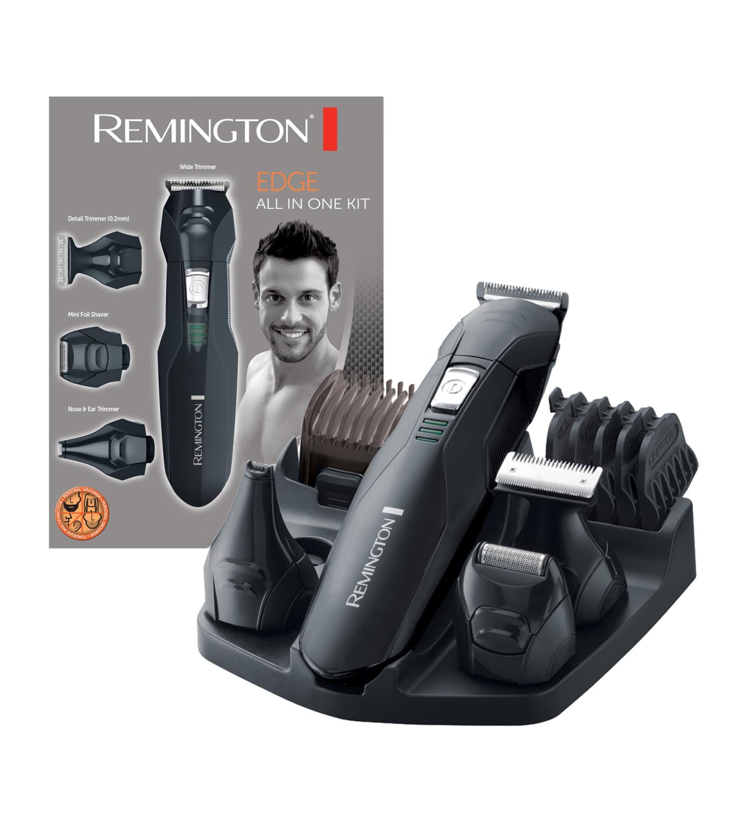 Remington Personal Groomer Edge PG6030 - Ultimate Facial & Body Hair Styling Set with 4 Attachments - Black - Buy Online on GoSupps.com