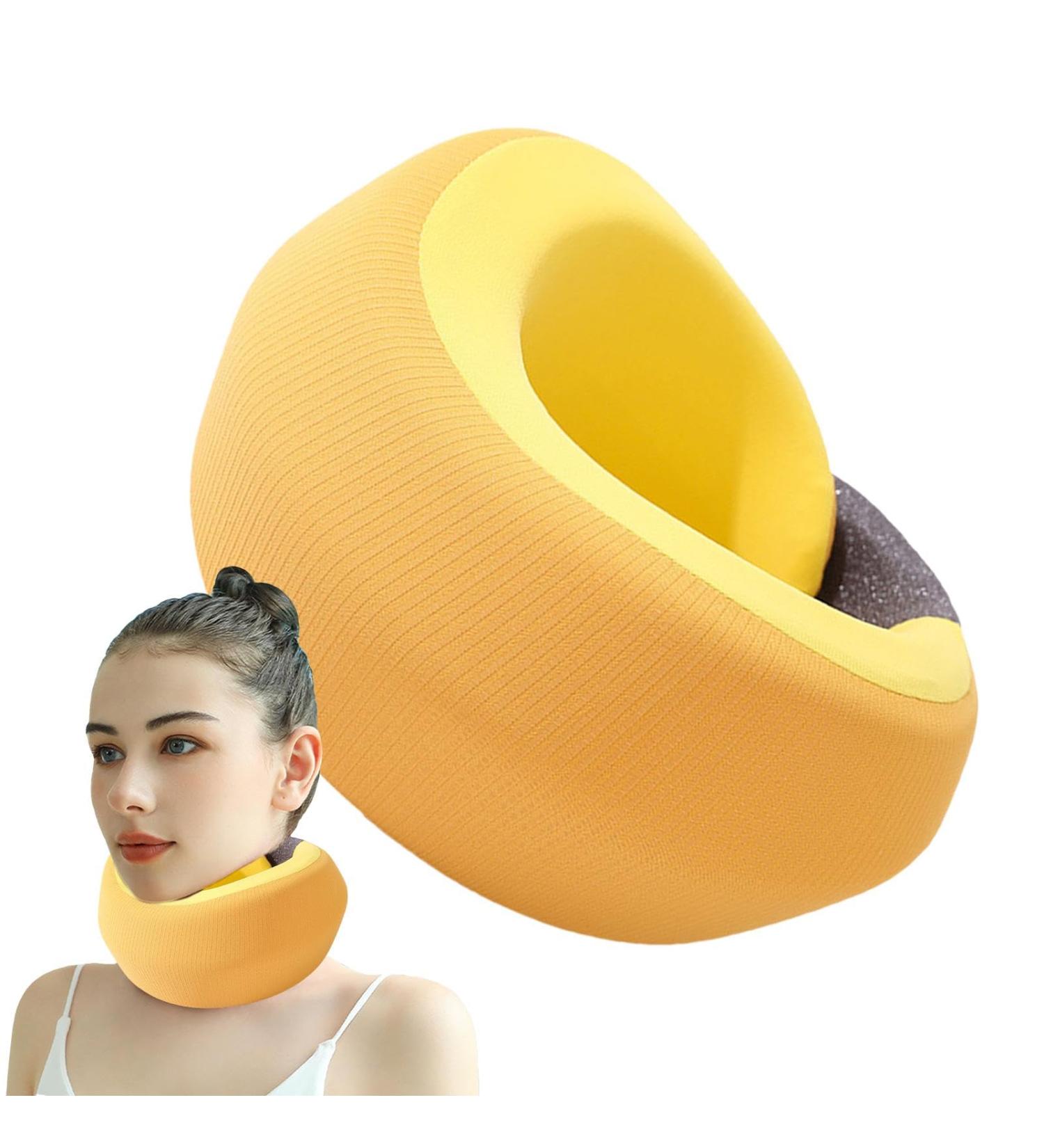 Neck Collar Cervical Soft Foam Wraps Keep Vertebrae Stable | Keep Vertebrae Stable Comfort Neck Support Soft Neck Support Relieves Pressure in Spine Neck Support Brace for Home Yellow - Buy Online on GoSupps.com