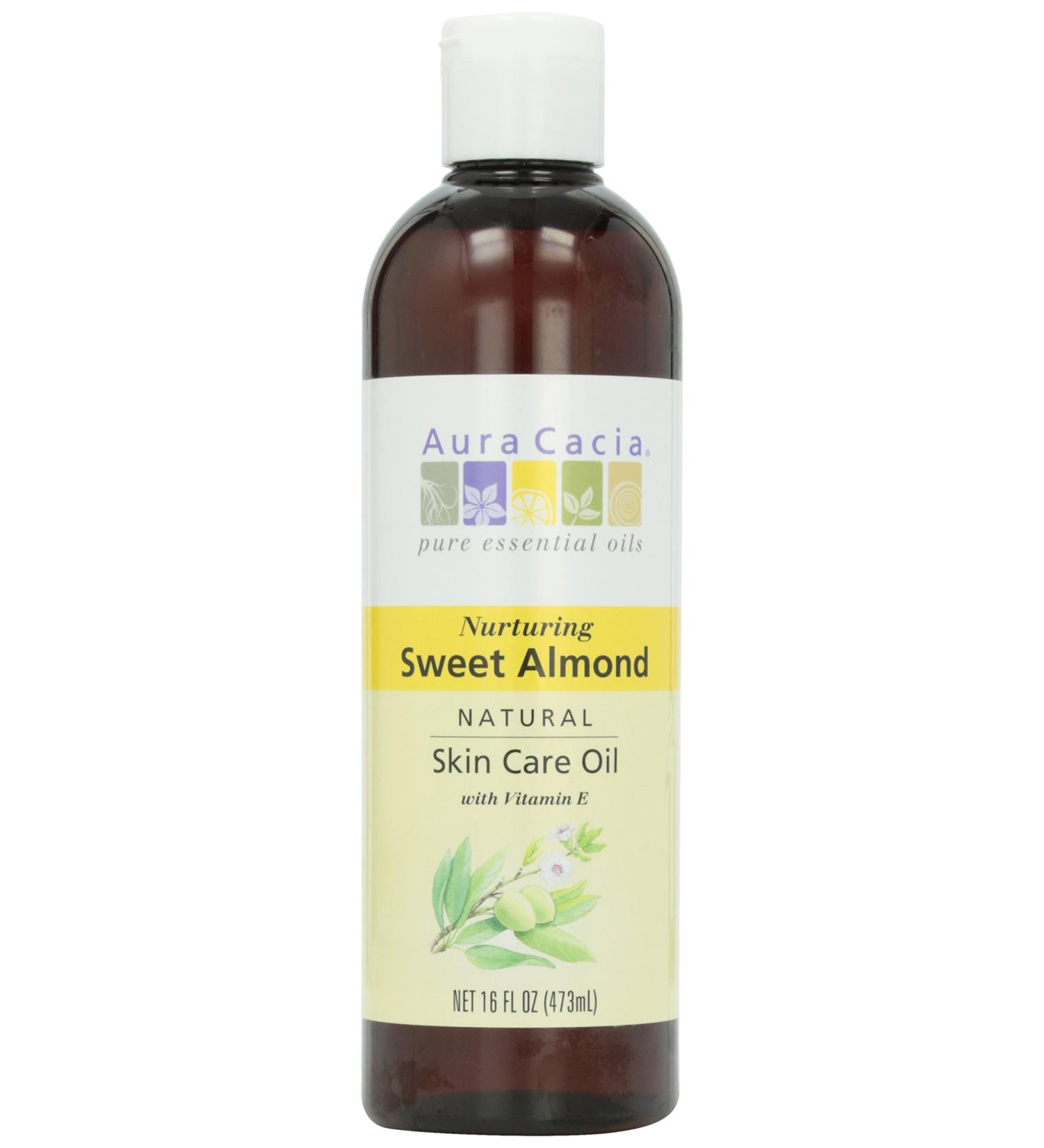 Aura Cacia Natural Skin Care Oil, Sweet Almond, 16 oz 16 Fl Oz (Pack of 1) - Buy Online on GoSupps.com