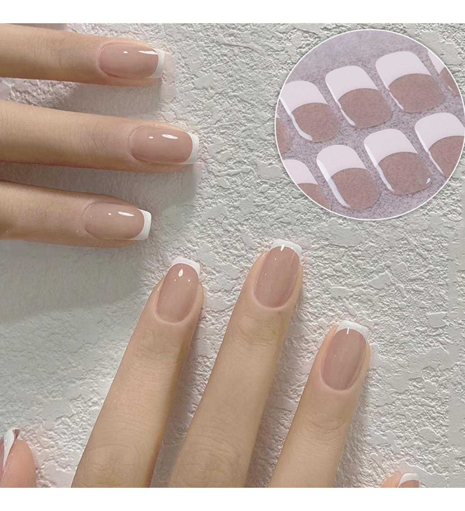  BoloShine Pack of 20 UV gel nail films semi-cured self-adhesive gel for women and girls French simplicity - Buy Online on GoSupps.com