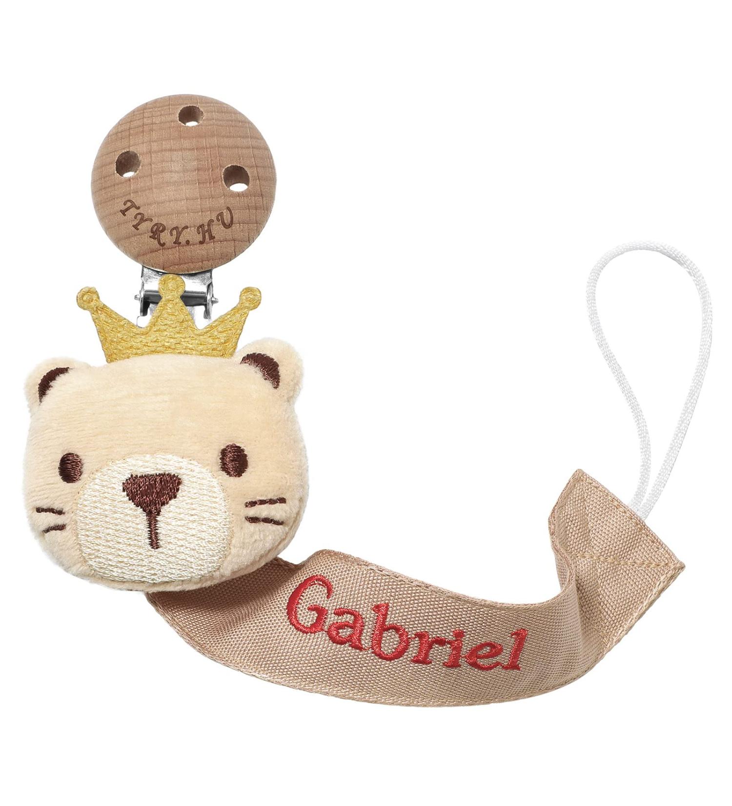 Personalized Dummy Clip for Baby | Custom Name Soother Pacifier Holder Set | BPA-Free | Unisex Newborn Gift | Bear Design - Buy Online on GoSupps.com