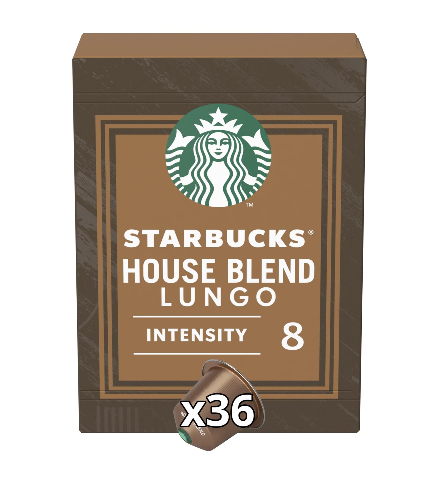  STARBUCKS Starbucks House Blend Lungo Big Pack pour Nespresso (1 x 36 capsules) - Buy Online on GoSupps.com