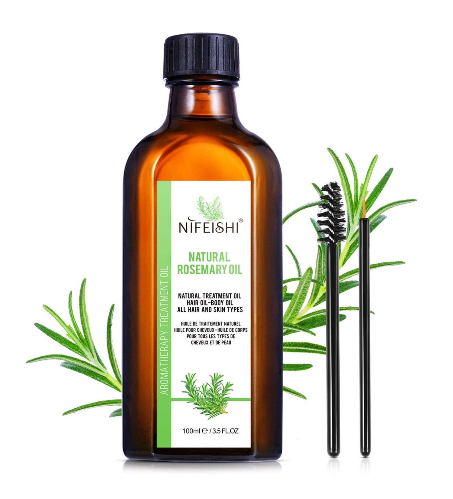 100% Pure Rosemary Oil for Hair Growth, Skin Care & Scalp Nourishment - 3.5 Oz Bottle - Aromatherapy & Hair Loss Treatment for Men & Women - Buy Online on GoSupps.com