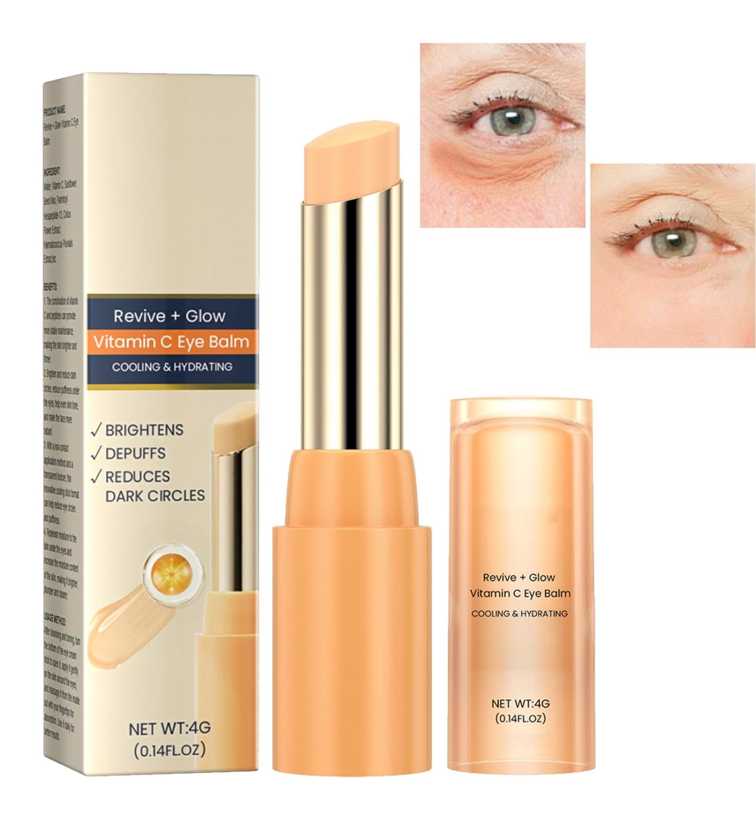 Glow Vitamin C Eye Balm Vitamin C Eye Cream Stick Eye Cream Stick Anti Aging Vitamin C Retinol Eye Cream Stick Glow Eye Balm Stick Vitamin C Eye Cream for Dark Circles and Puffiness - Buy Online on GoSupps.com