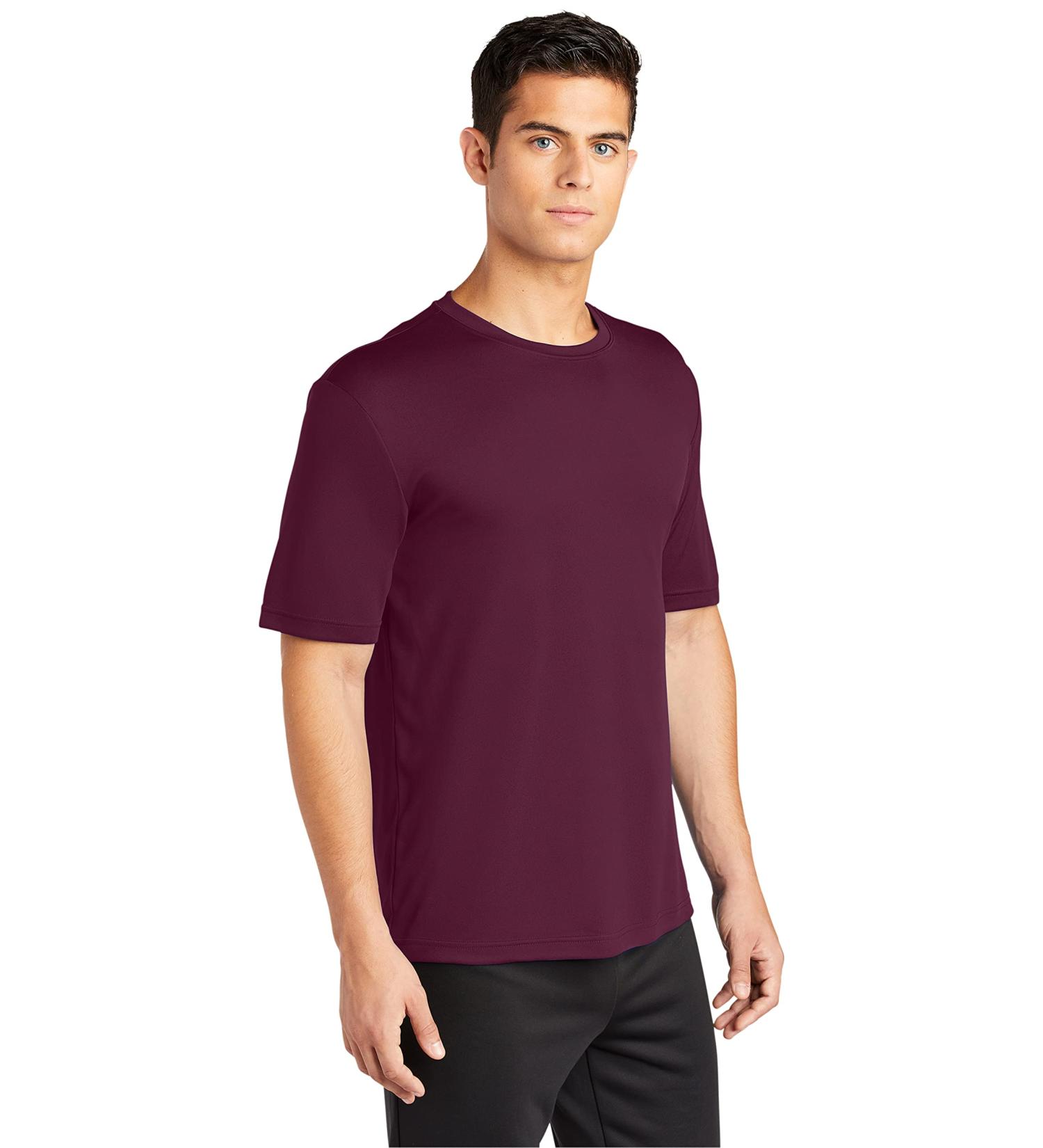 Clothe Co. Men's Short Sleeve Moisture Wicking Athletic T-Shirt 4X-Large Tall Maroon