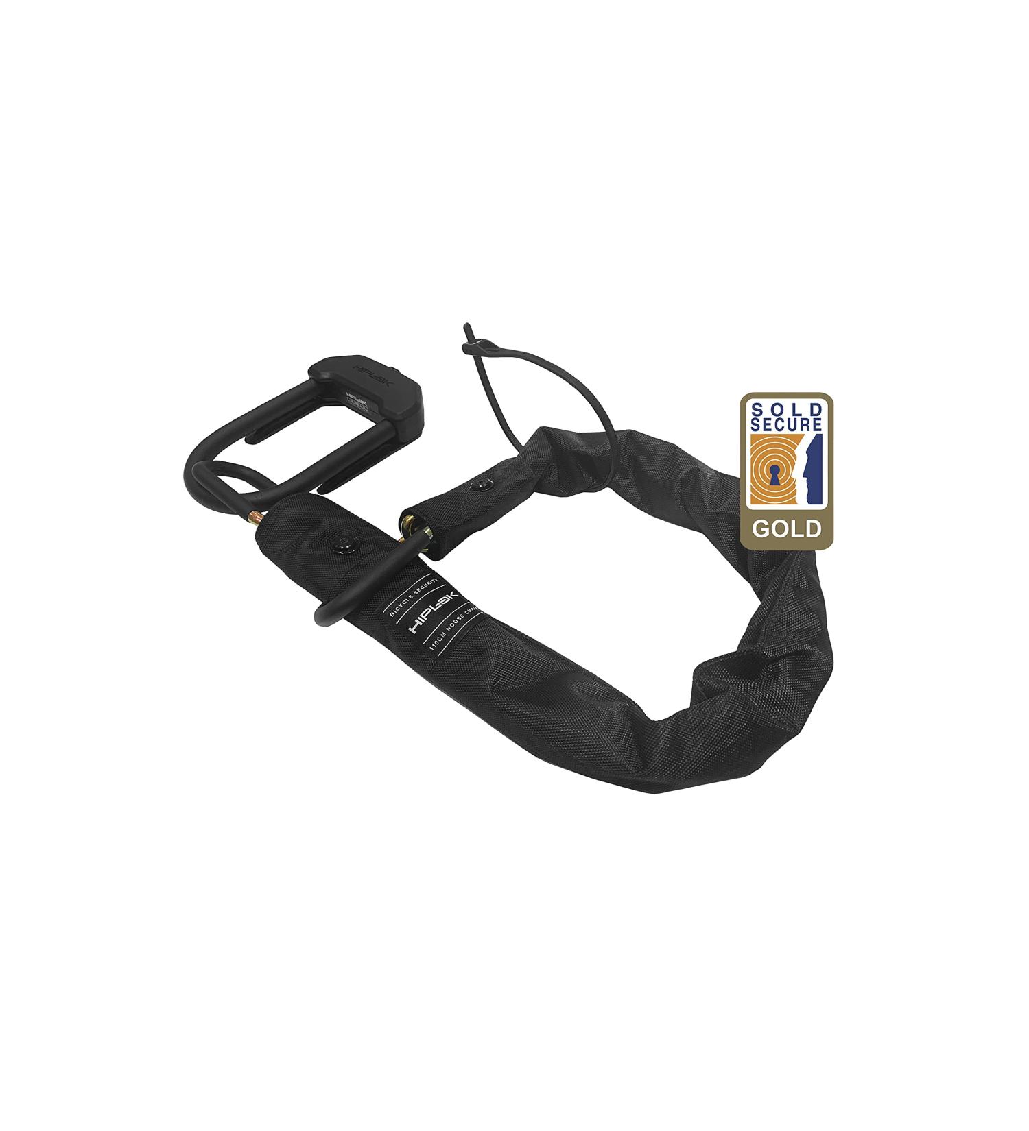 Hiplok E-DX Unisex U-Lock & Chain Lock - All Black 100cm Locking Circumference for Secure International Shipping - Buy Online on GoSupps.com