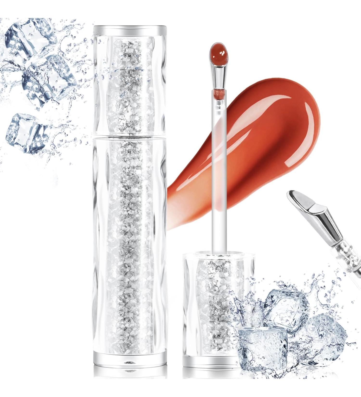 Ice Watery Lip Gloss #04 | Hydrating Tinted Lip Tint | Plumper with Metallic Brush | Long-Lasting & Nonstick Liquid Lipstick - Buy Online on GoSupps.com