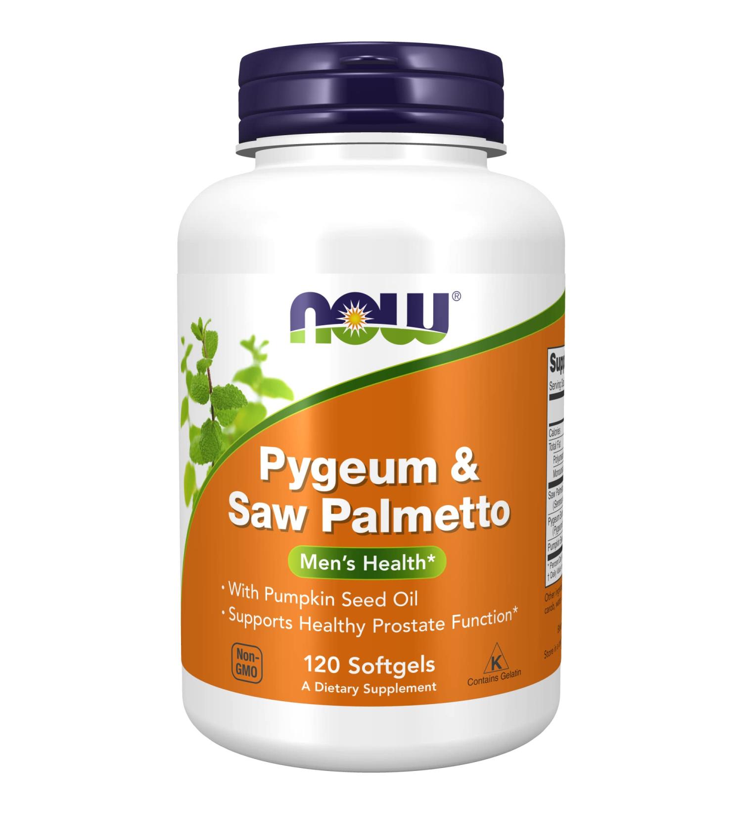 Buy Now Foods Pygeum & Saw Palmetto 120 Softgels - Supports Prostate Health - Buy Online on GoSupps.com
