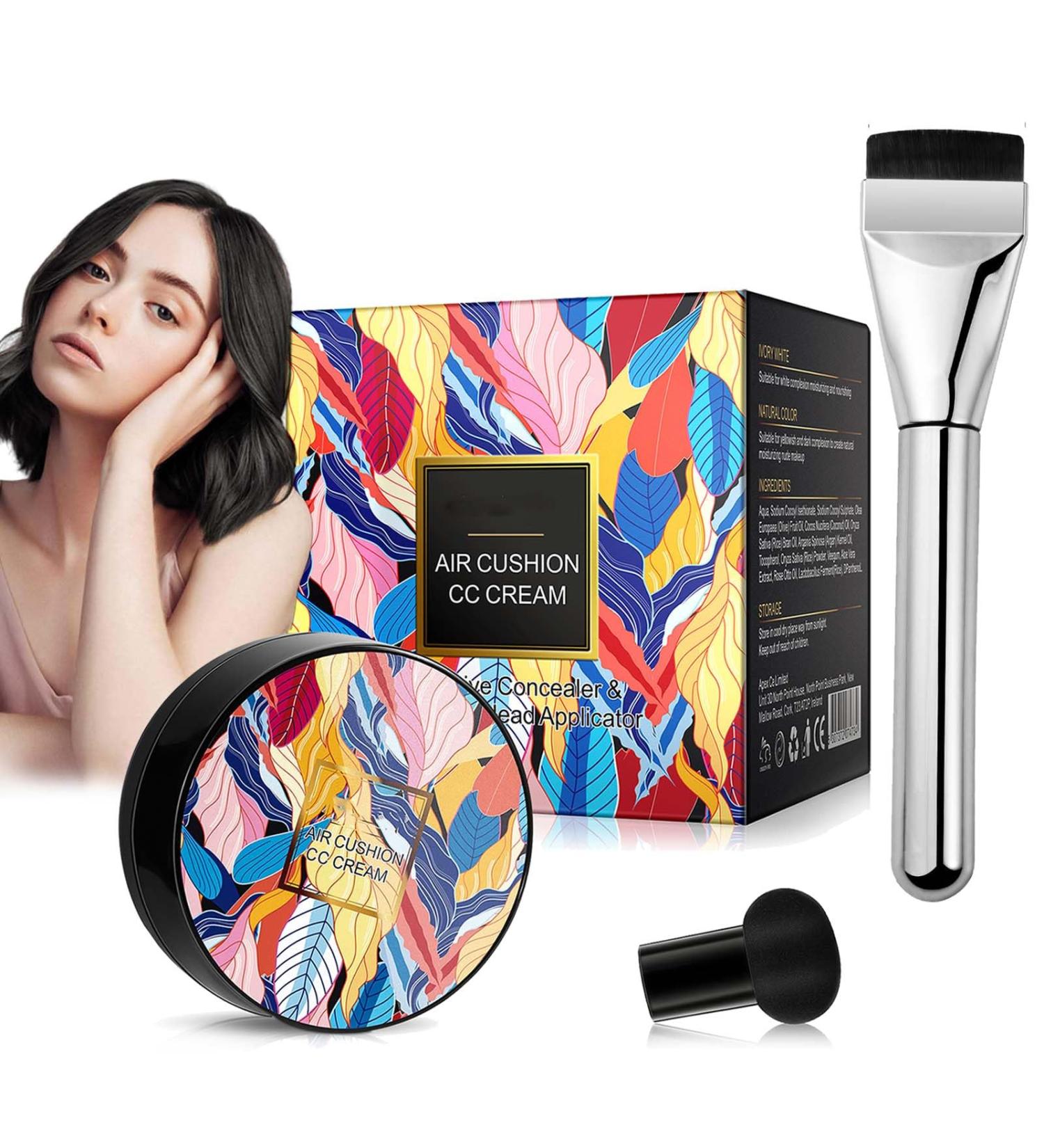 Apartment 2024 New Mushroom Head Air Cushion CC Cream Apartment Air Cushion CC Cream BB Cream Face Make Up Long-Lasting Matte Waterproof Moisturizing Concealer (Ivory White) - Buy Online on GoSupps.com
