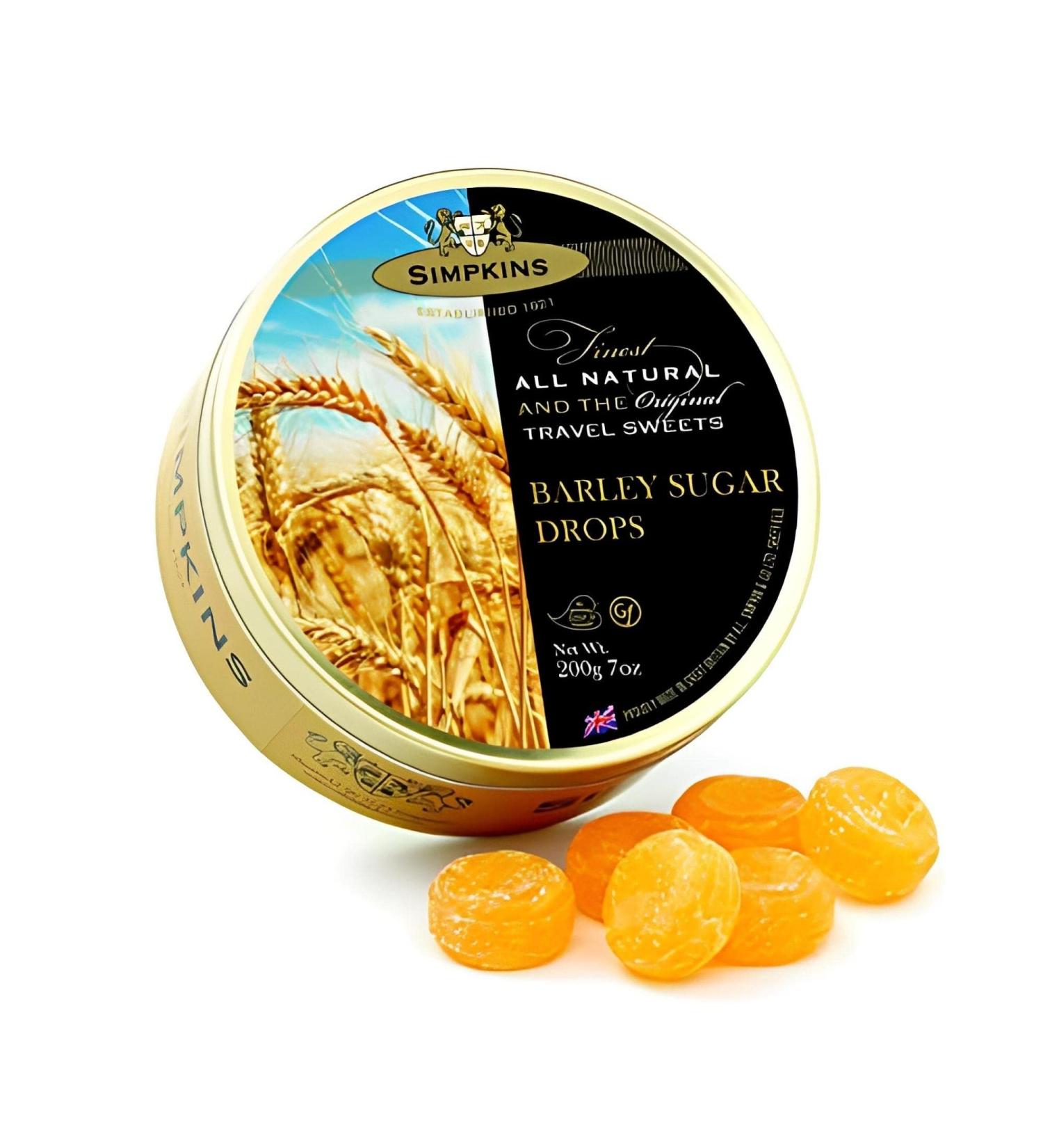 Simpkins Travel Sweet Drops - Old-Fashioned Candy in Travel Tins - Dairy-Free Sweets and Nut Free Hard Candy - Fruit Candy Travel Sweets (Barley Sugar) - Buy Online on GoSupps.com