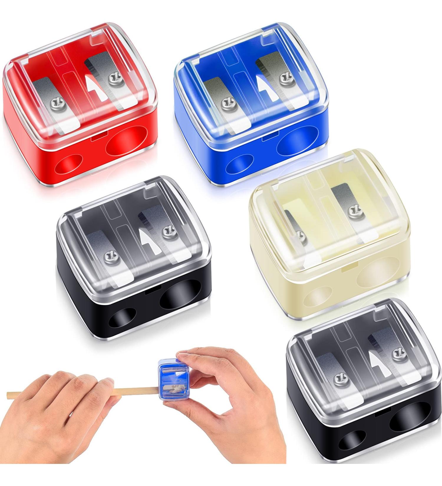 5 Pack Dual Makeup Pencil Sharpener - Eyeliner, Lip & Cosmetic Pencil Sharpener (Colorful) - Buy Online on GoSupps.com