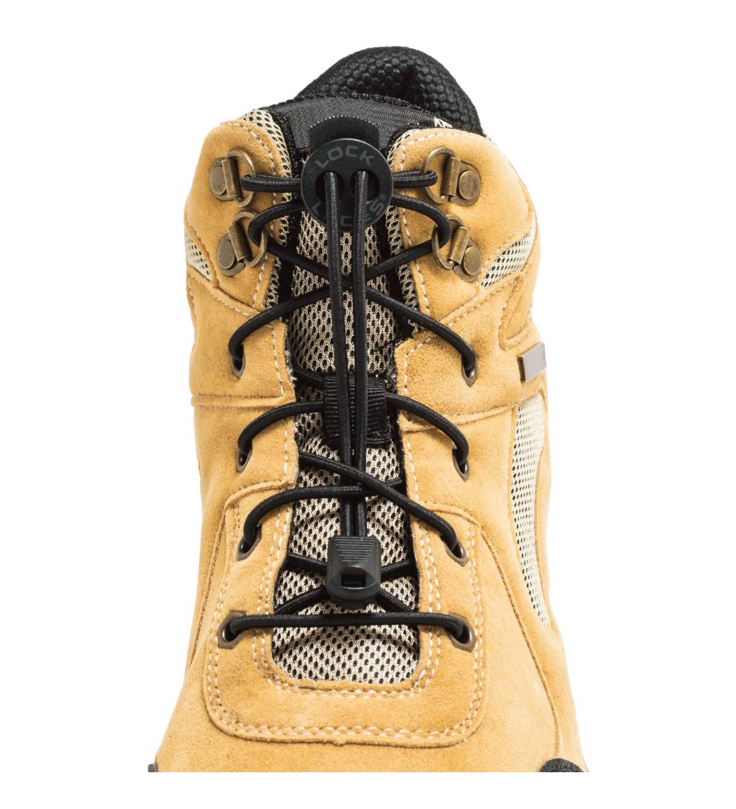 Premium Heavy Duty Elastic No Tie Boot Laces - Black (1 Pair) - Buy Online on GoSupps.com