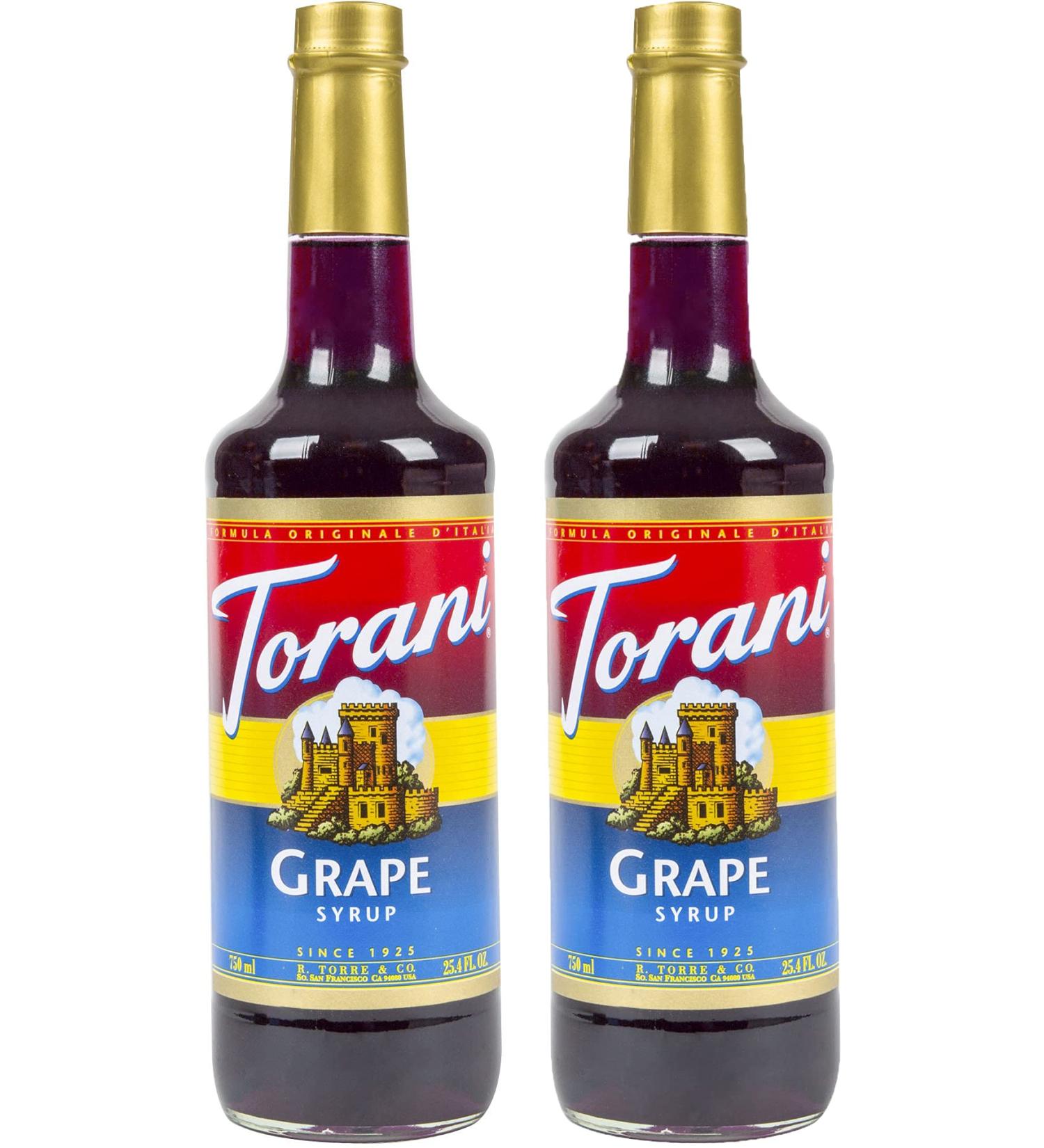 Torani Grape Flavour Syrup 750ml bottle 2 Pack blue-black Grape 750 ml (Pack of 2) - Buy Online on GoSupps.com