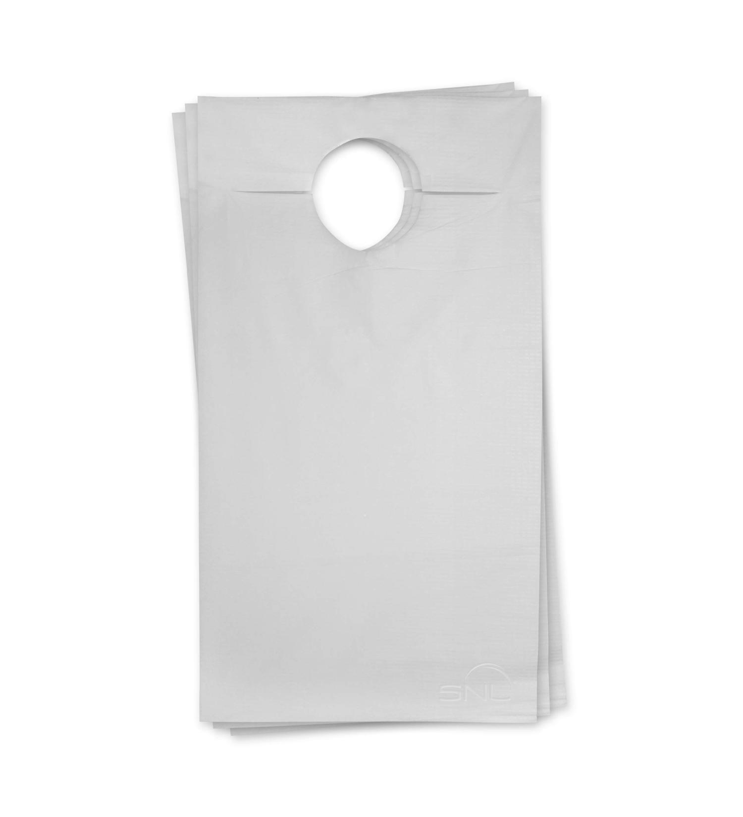 SNL Disposable Adult Poly-Lined Bibs - 16 x 28 - Overhead - Pack of 300 - Buy Online on GoSupps.com