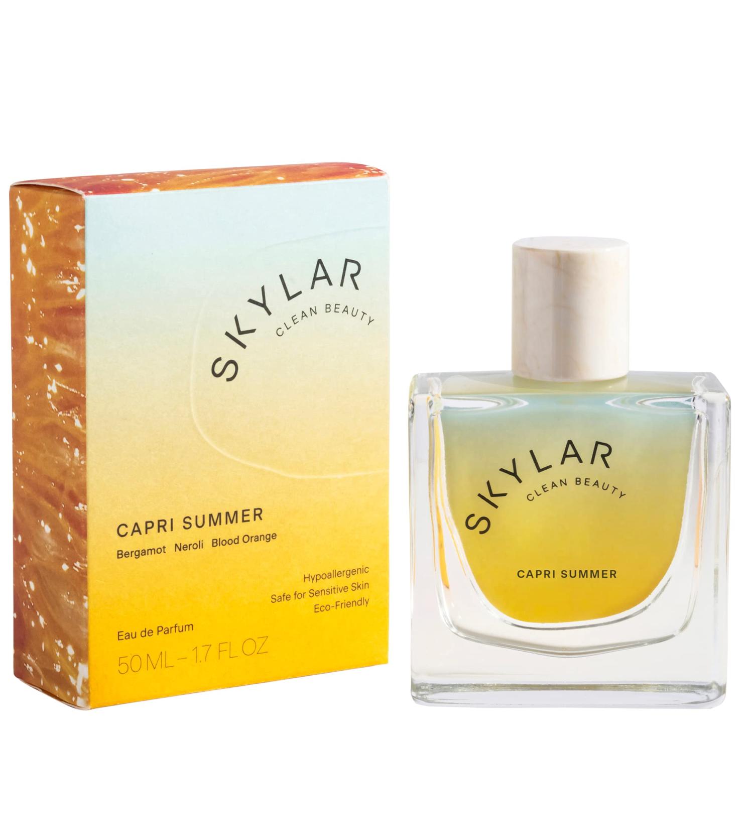 Skylar Capri Summer Eau de Parfum - Hypoallergenic & Clean Perfume for Women & Men Vegan & Safe for Sensitive Skin - Fruity Citrus Perfume Bergamot Neroli & Blood Orange - 50mL /1.7 Fl oz - Buy Online on GoSupps.com