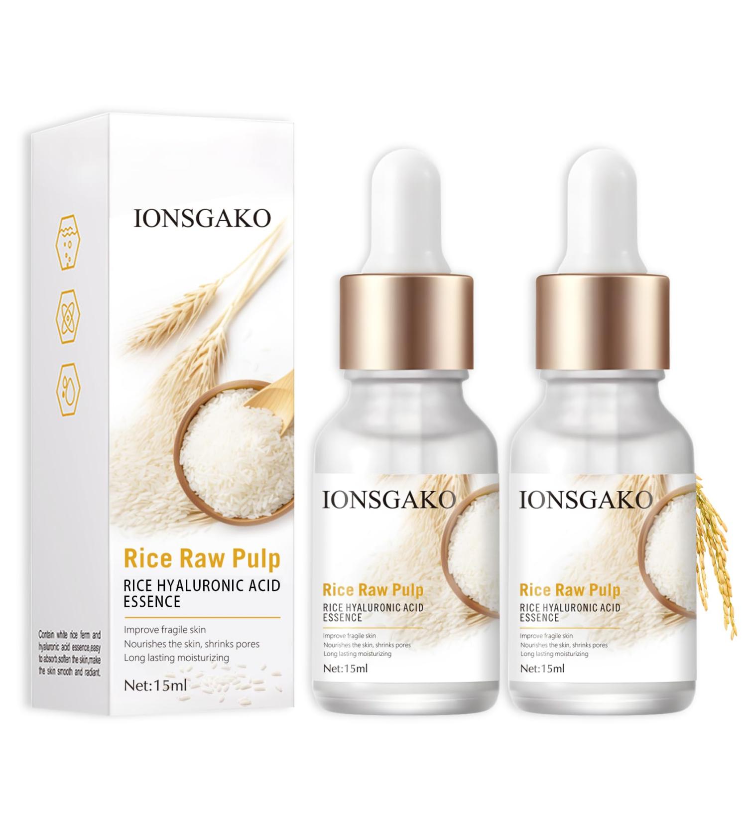 Crema De Arroz para La Piel De Cara Y Cerrar Los Poros Quitar Manchas White Rice Serum for Face Essence Deep Moisturizing Nourishing Suero Crema Para Las Manchas En De La Cara(2PCS) 0.5 Fl Oz (Pack of 2) - Buy Online on GoSupps.com