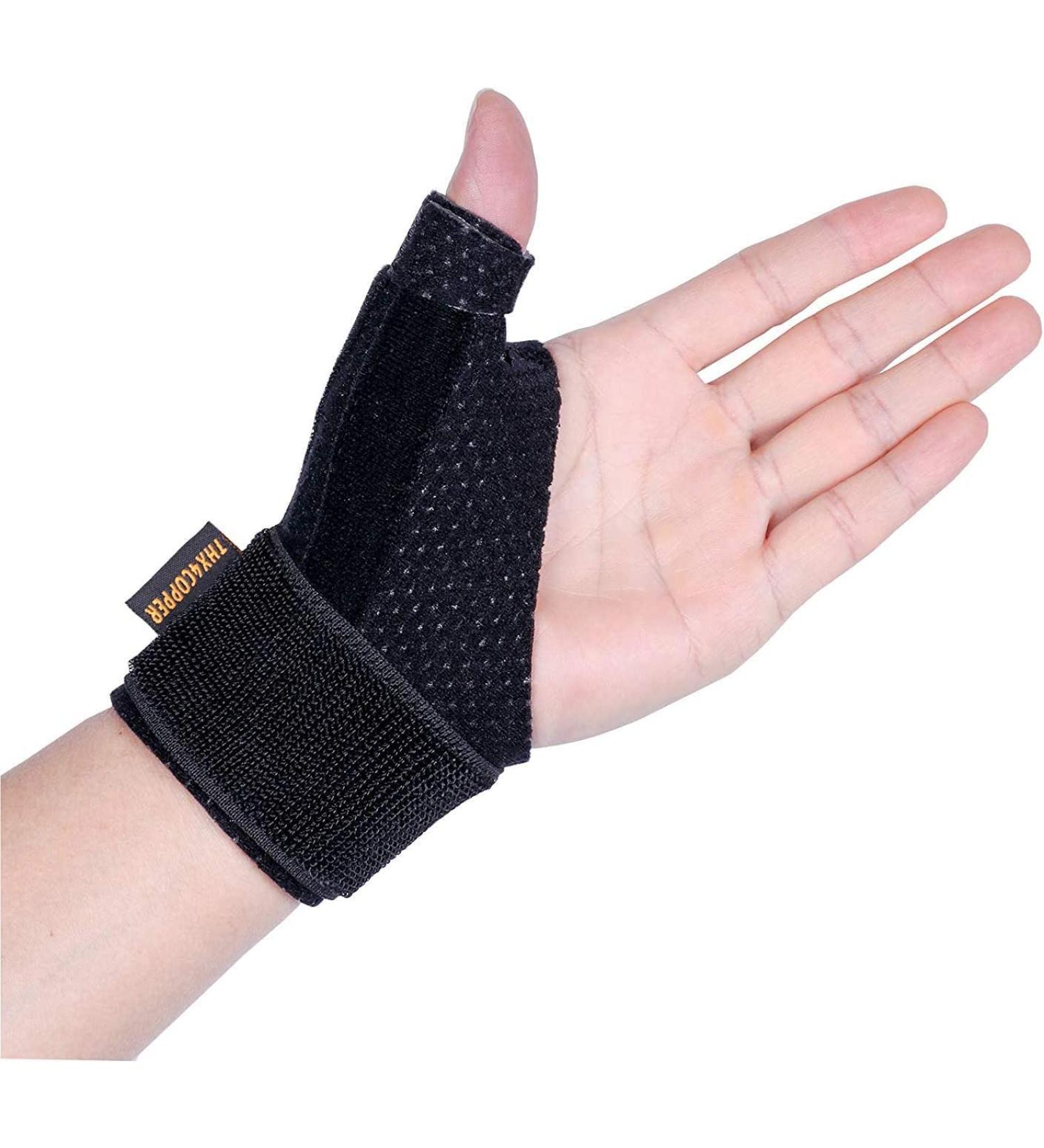 Thx4Copper Thumb Bandage & Wrist Support - Breathable Orthosis for Arthritis Relief & Carpal Tunnel - Right & Left Hand S/M Size - Buy Online on GoSupps.com