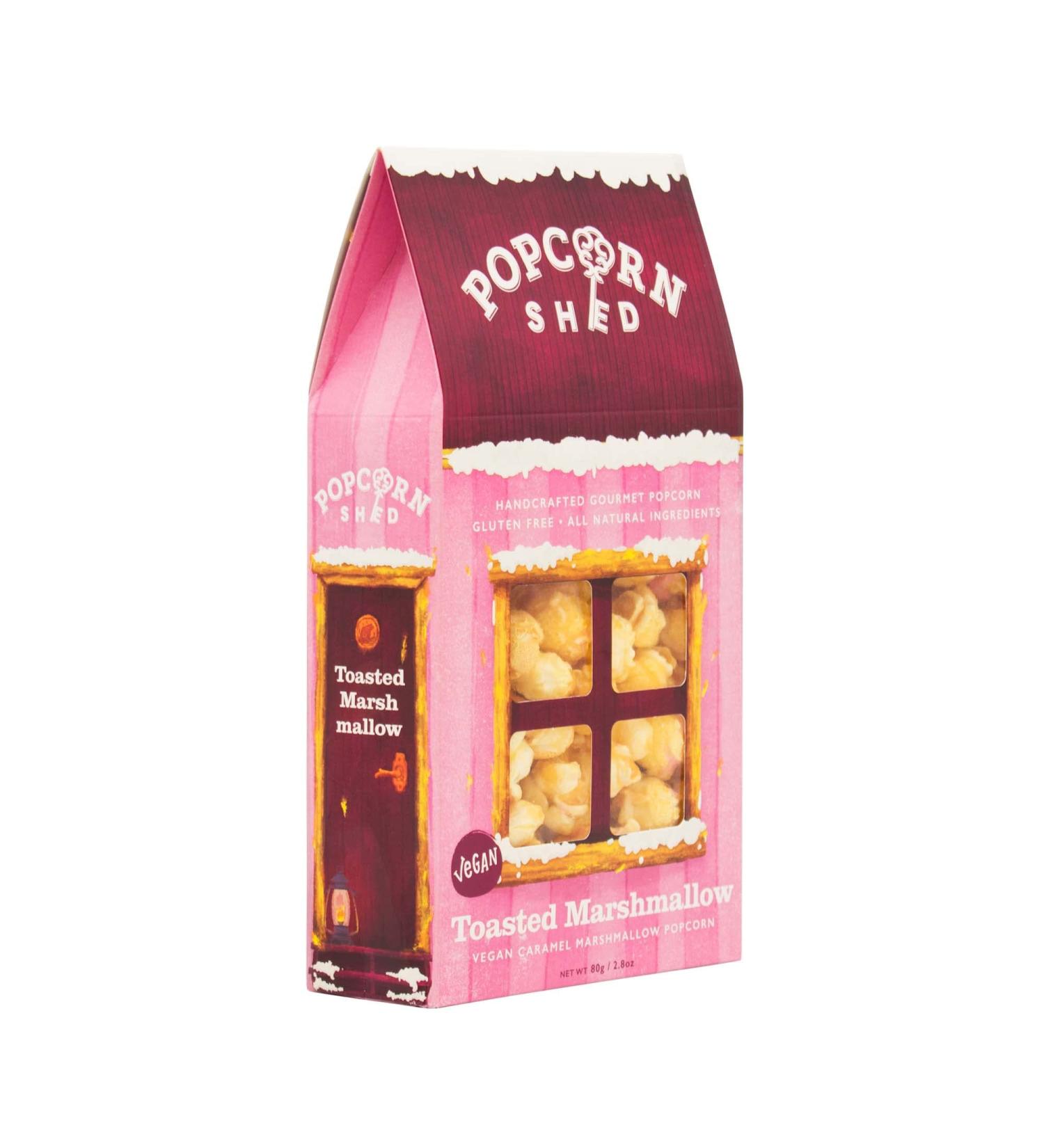 Popcorn Shed Toasted Marshmallow Gourmet Gift Box Vegan Gluten Free Natural Movie Night Snack 80 g Pink Marshmallow 80 g (Pack of 1) - Buy Online on GoSupps.com