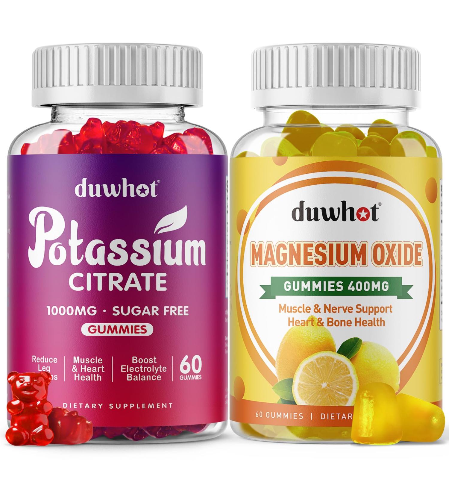 Potassium Citrate Gummies 1000mg Magnesium Oxide Gummies 400mg Supplement for Adults - Buy Online on GoSupps.com