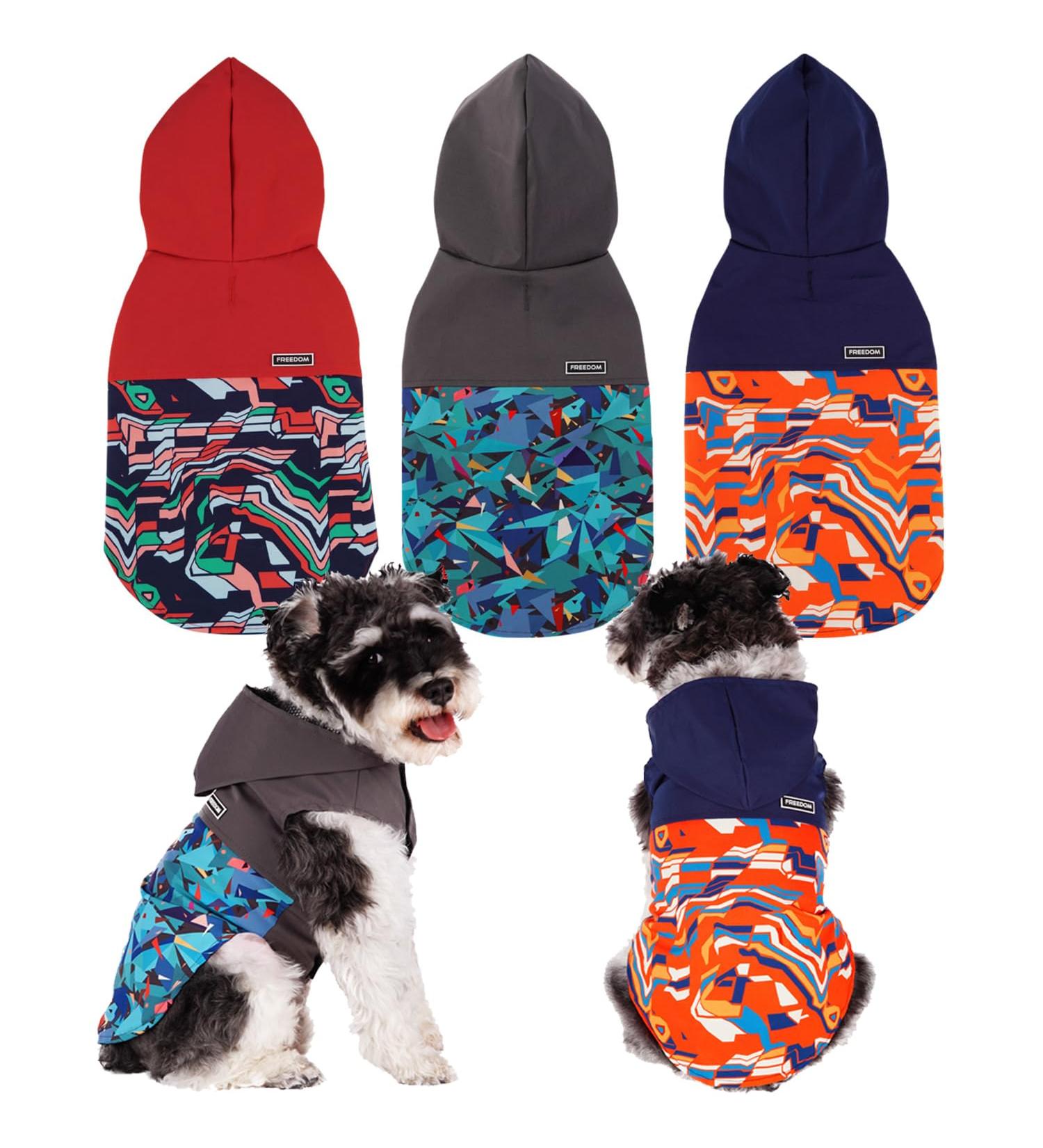 Shop BPS Waterproof Rain Jacket for Pets - Hooded Durable Stylish 100% Polyester for Small Medium & Large Dogs - Decorative Red | BPS-16173RJ S - Buy Online on GoSupps.com