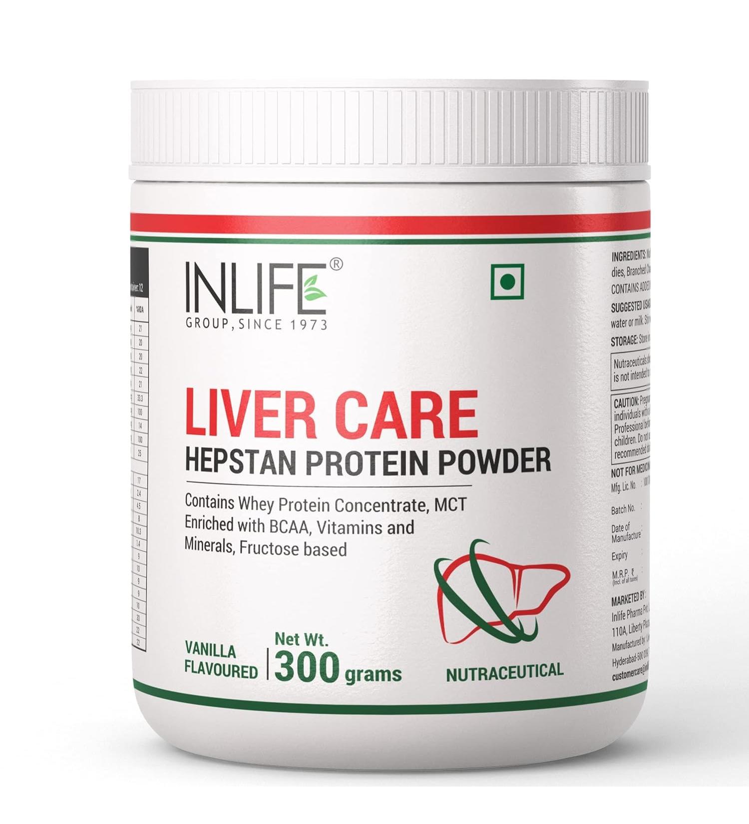 Buy INLIIFE Hepstan Liver Care Protein Powder | Whey Protein Supplement with Vitamins Minerals & BCAAs 300g Vanilla | International Shipping Available - Buy Online on GoSupps.com