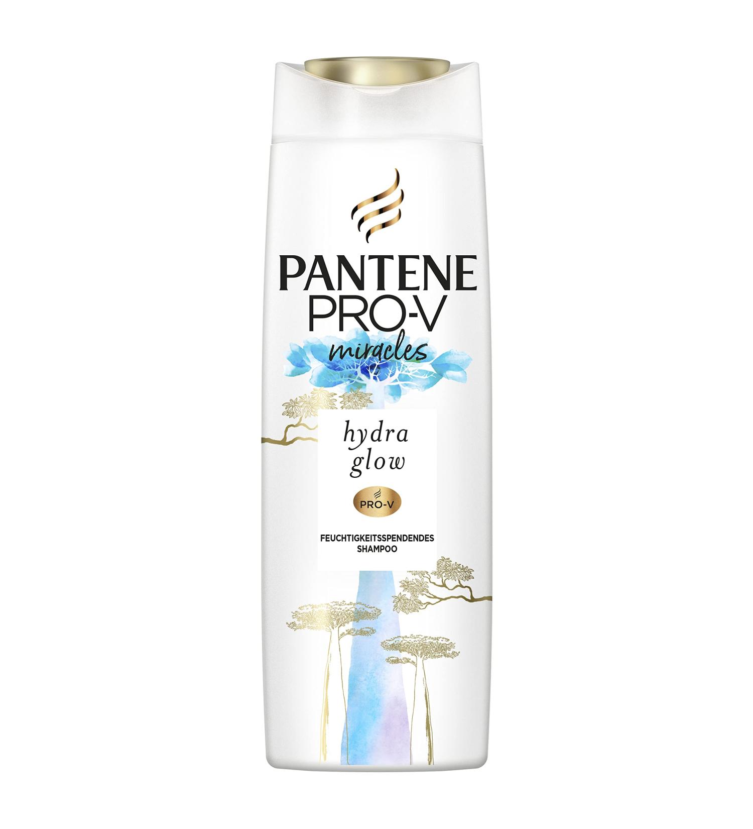 Pantene Pro-V Miracles Hydra Glow Shampoo 250ml - Moisturizing Hair Care with Biotin Baobab Essence & Vitamin B5 for Dry Damaged Hair - Buy Online on GoSupps.com