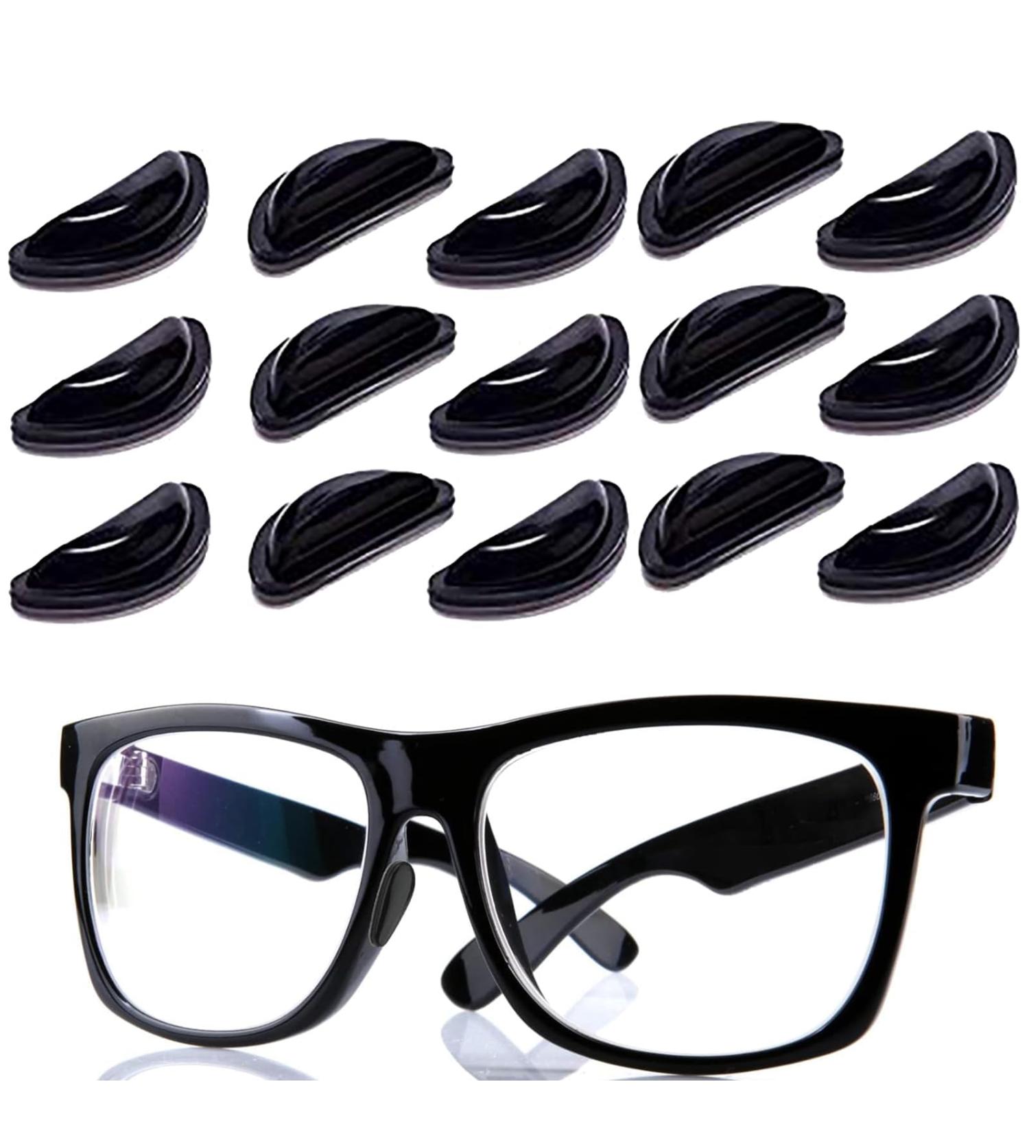 24 Self-Adhesive D-Shaped Nose Pads for Glasses - Anti-Slip Silicone Stick-On Pads for Sunglasses - Soft Comfort & Secure Fit - Buy Online on GoSupps.com