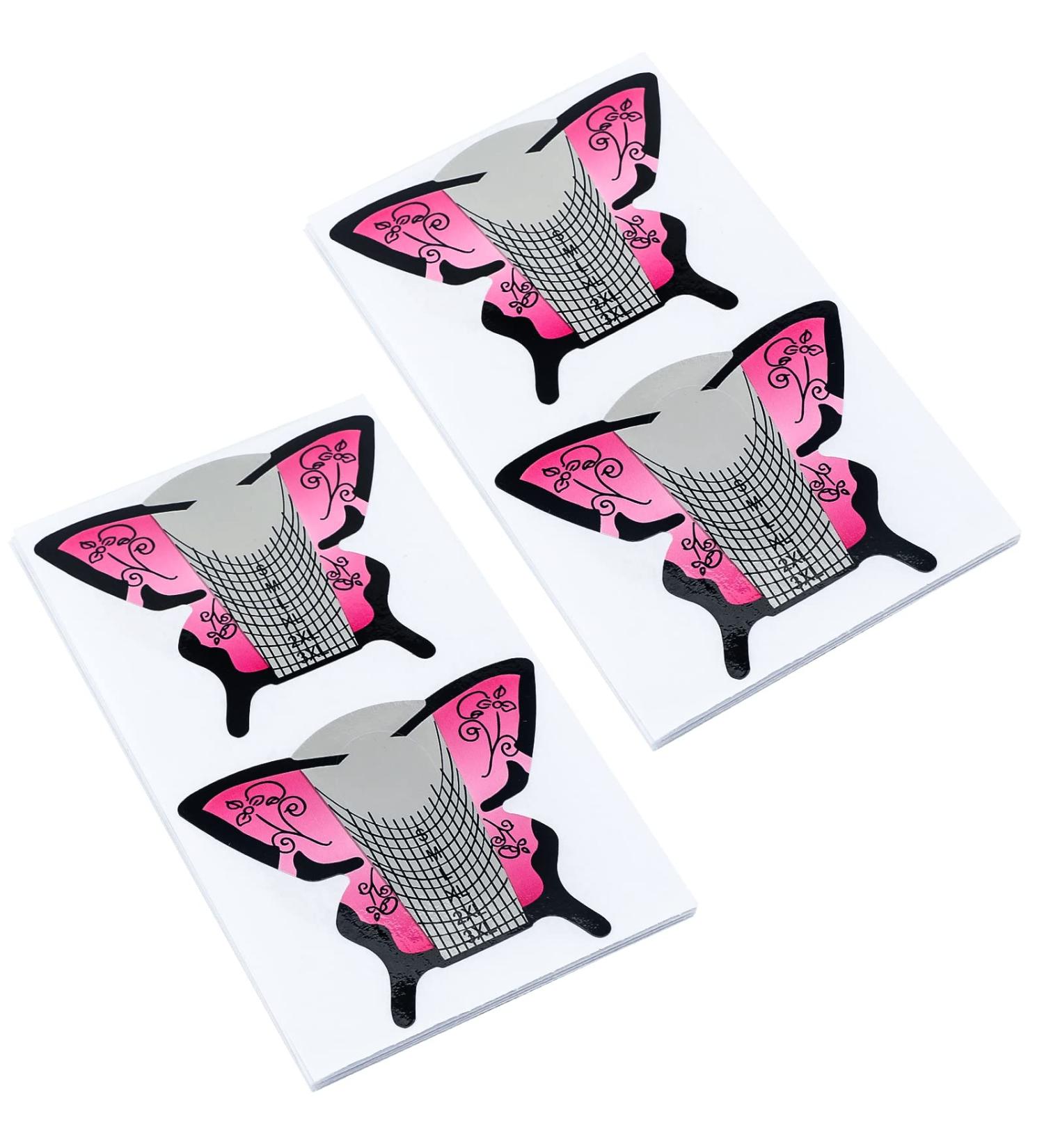 GCQQ 160PCS Butterfly Nail Forms for Builder Gel & Acrylic Nails - Pink - Buy Online on GoSupps.com