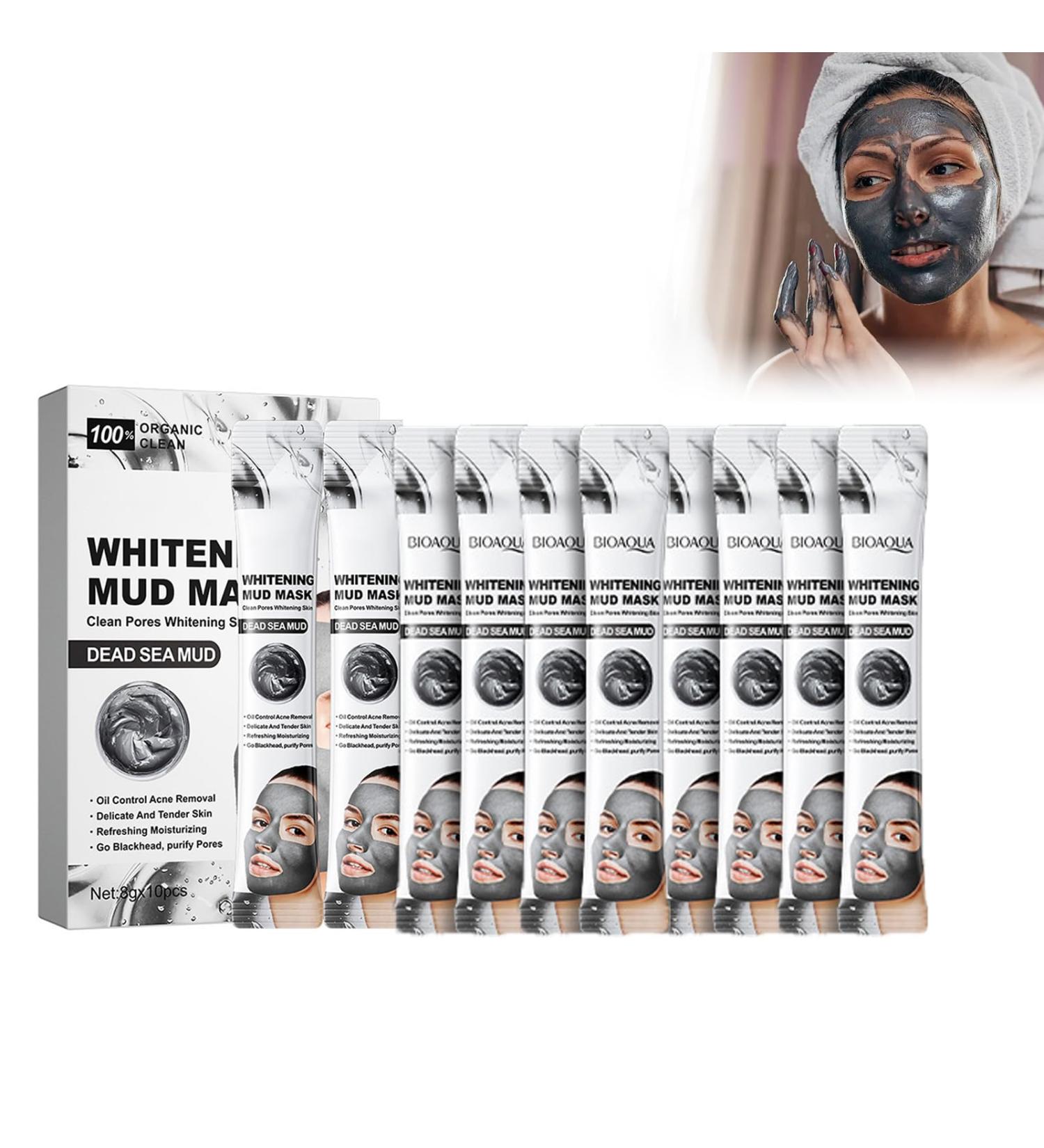 Dyceittdia Purifying Mask 10-piece Marine Mud Mask Applicator Mask Moisturising Mask Cleanses Pores Brightens Skin Diminishes Fine Lines - Buy Online on GoSupps.com
