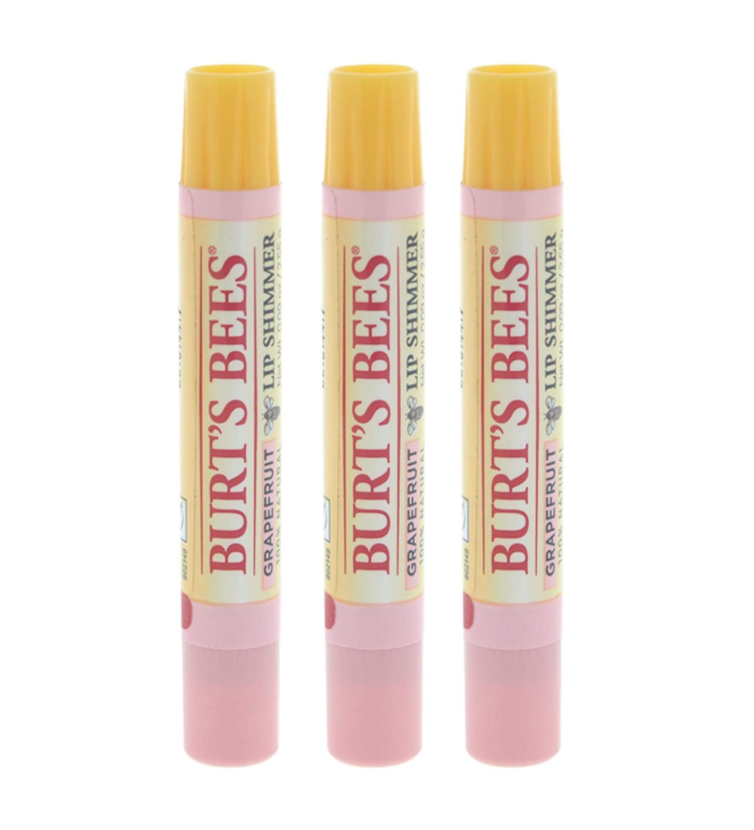 Burt's Bees Lip Shimmer Grapefruit 0.09 oz (Pack of 3)