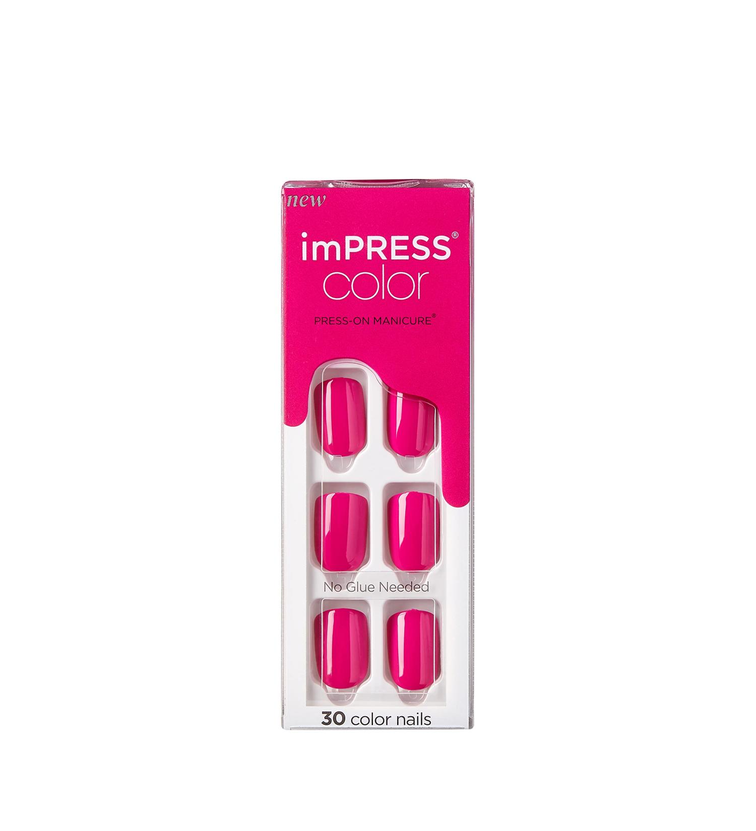 KISS imPRESS Color Press-On Nails - Orchid Festival | 30 Chip-Proof & Smudge-Proof Fake Nails Set - Buy Online on GoSupps.com