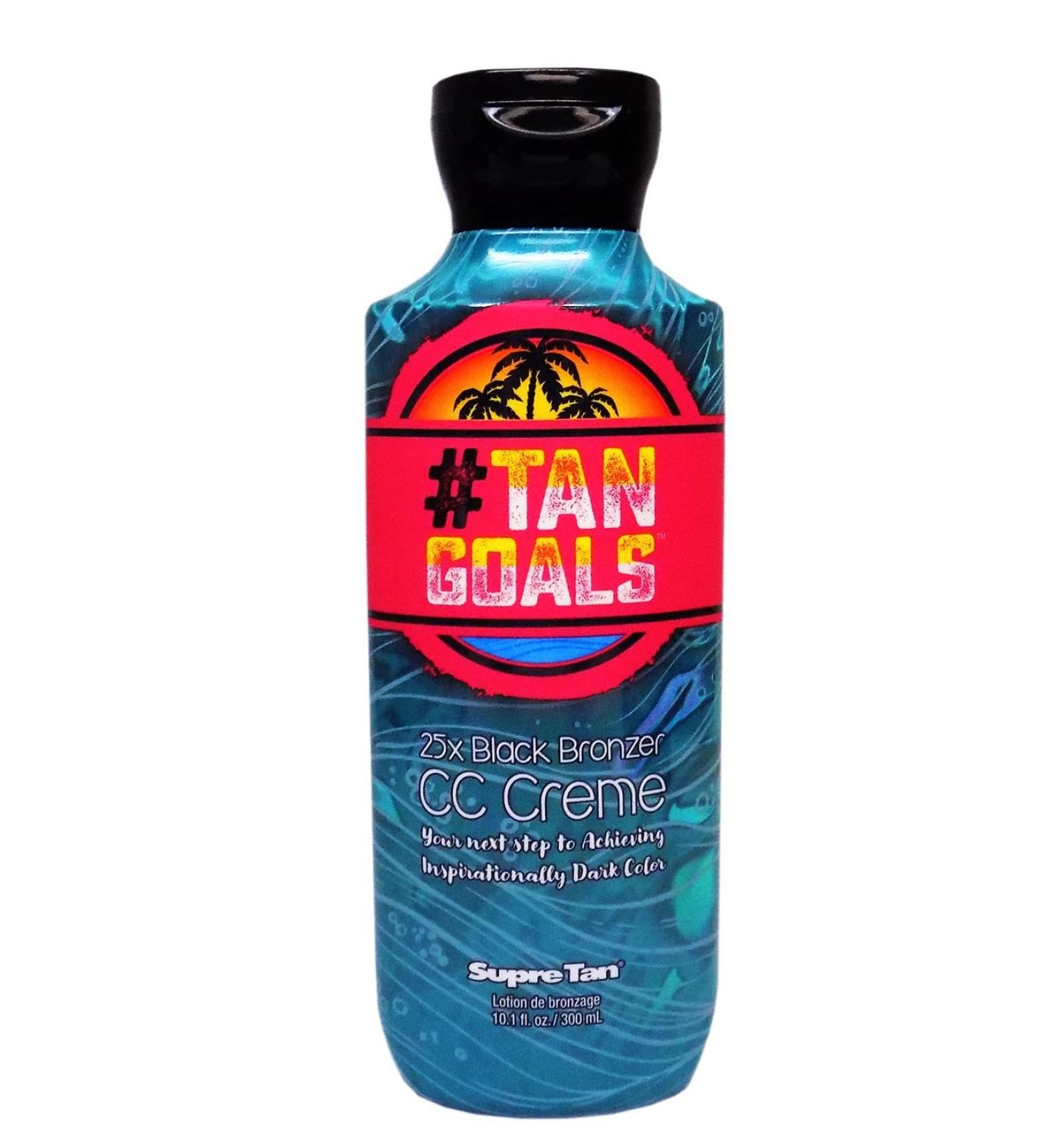 Supre #TanGoals 25x Black Bronzer CC Creme Tanning Lotion 8.5 ounce Tan Goals