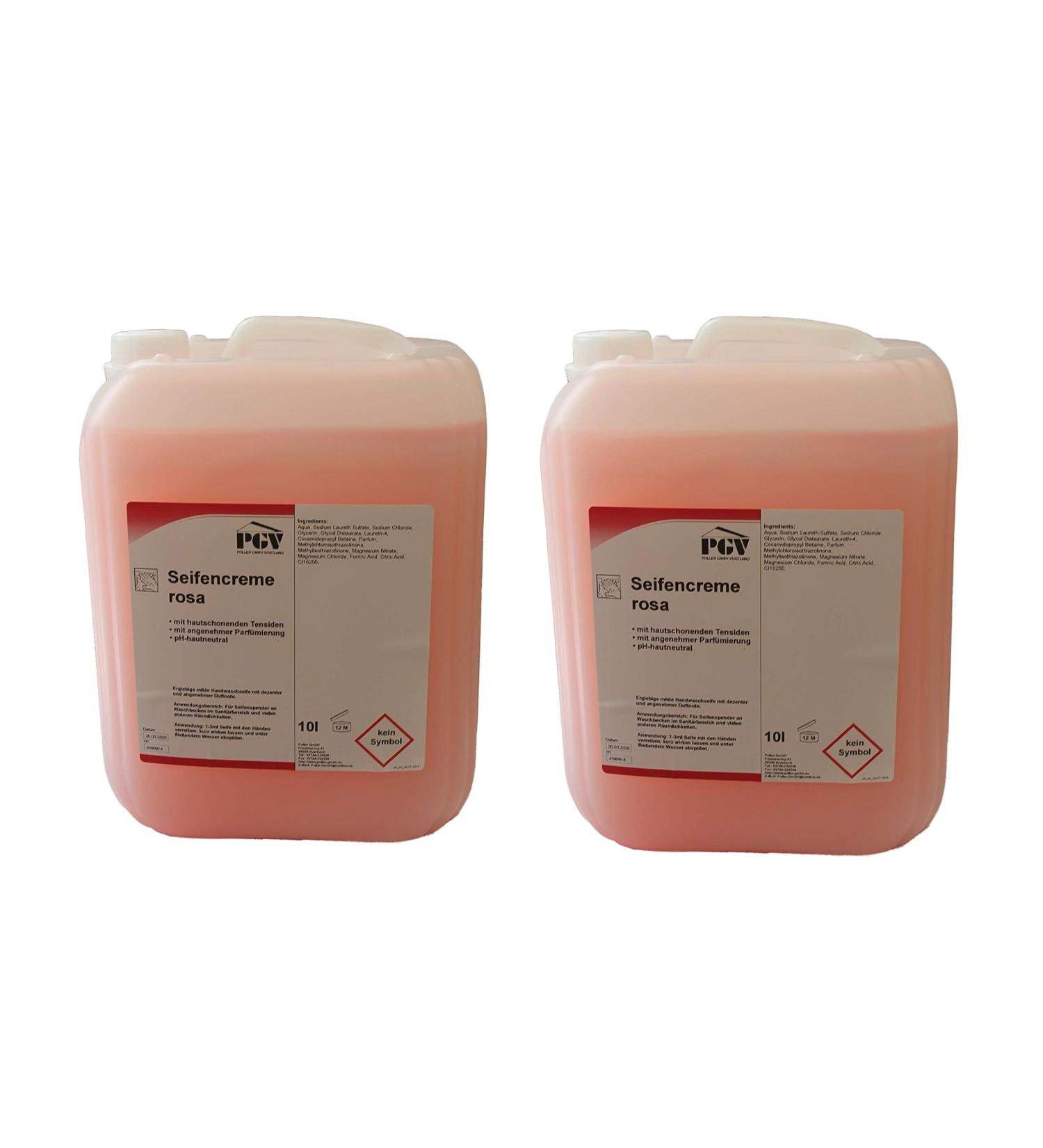 Soap - PINK - Cream Soap Liquid Soap 10 Liter Canister (2 x 10 Liters)