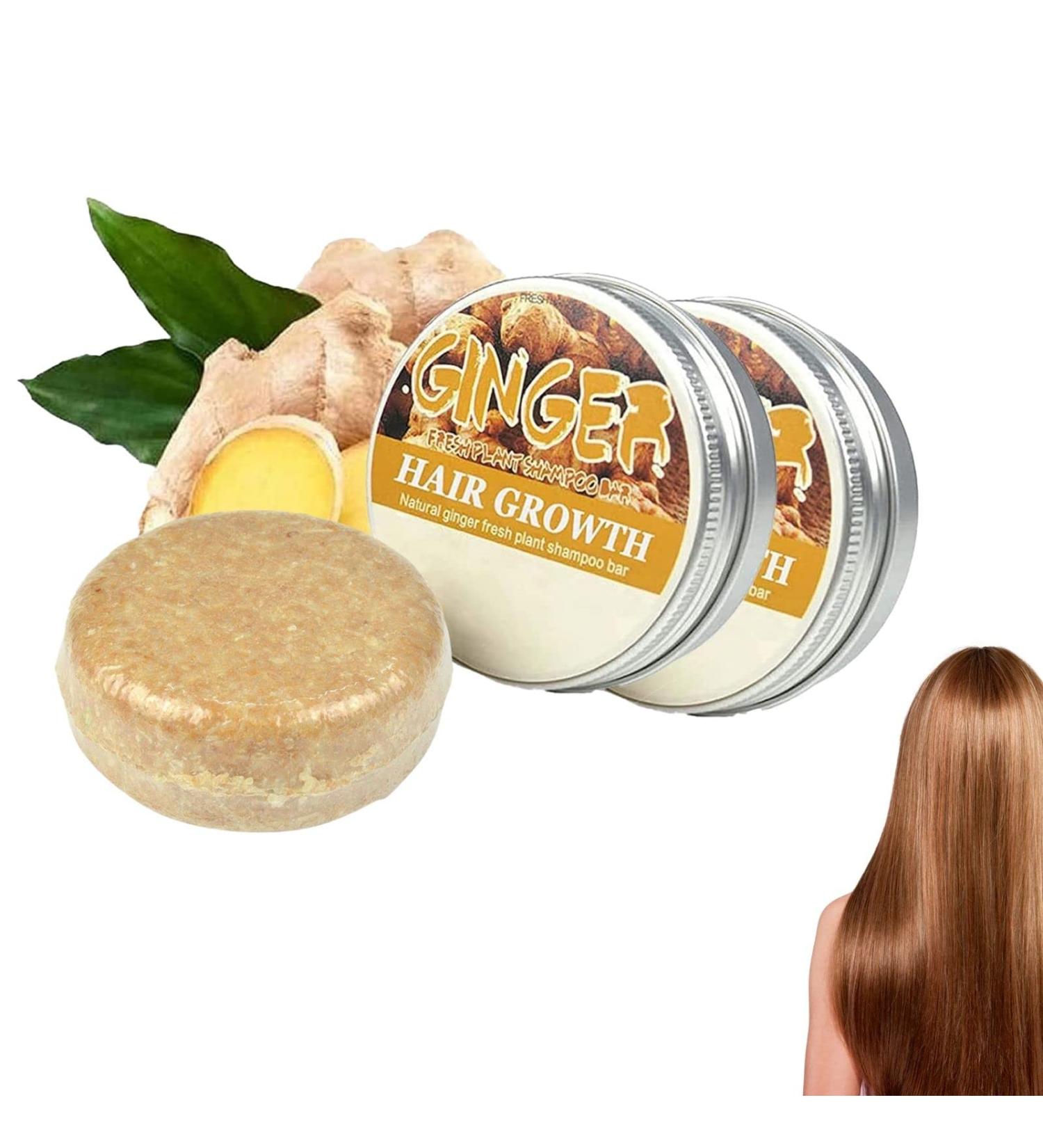 Ginger Hair Regrowth Shampoo Bar - 2PCS | For Thinning Hair & Loss | Natural Ginger Soap - Buy Online on GoSupps.com