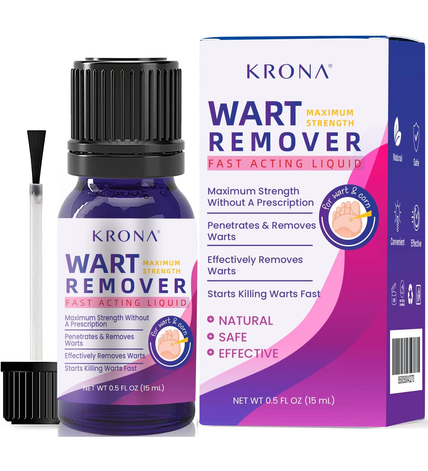 KRONA Fast Acting Liquid Gel Maximum Strength for Plantar Wart Genital Wart Corn Common Wart Calluses - 0.5 Fl Oz - Buy Online on GoSupps.com