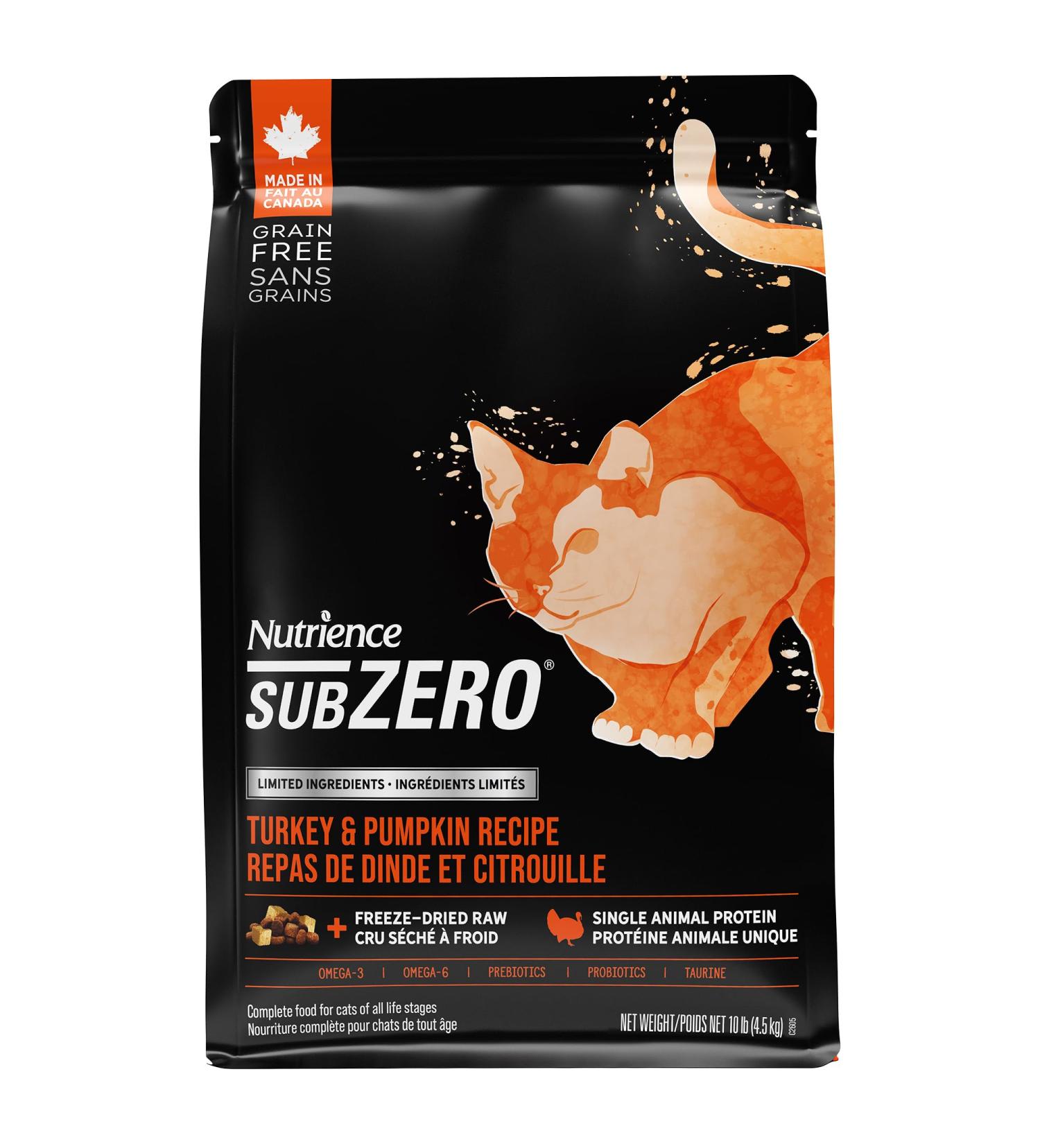 Nutrience Subzero Limited Ingredient Cat Food - Turkey & Pumpkin Recipe - 4.5 kg (10 lb) Turkey & Pumpkin 4.5 kg (Pack of 1) - Buy Online on GoSupps.com