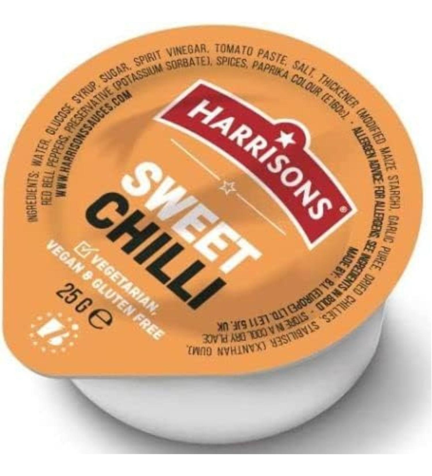 Harrisons Sweet Chilli Sauce Dip Pot 30x25g. Ideal dipping sauce. - Buy Online on GoSupps.com