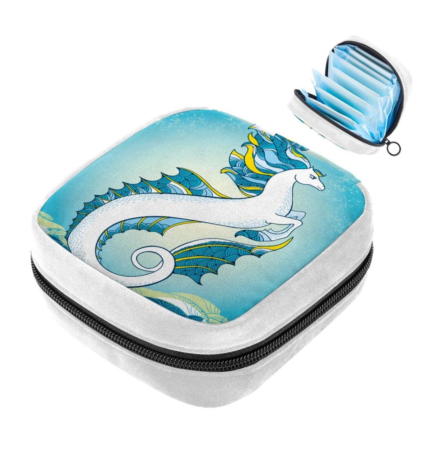 Ocean Animal Seahorse Sanitary Napkin & Tampon Storage Bag - Color3199 - Buy Online on GoSupps.com